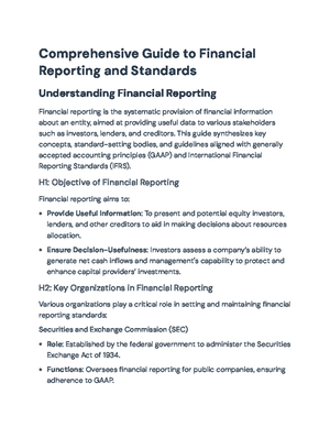 Comprehensive Guide on Revenue Recognition and Financial Reporting ...