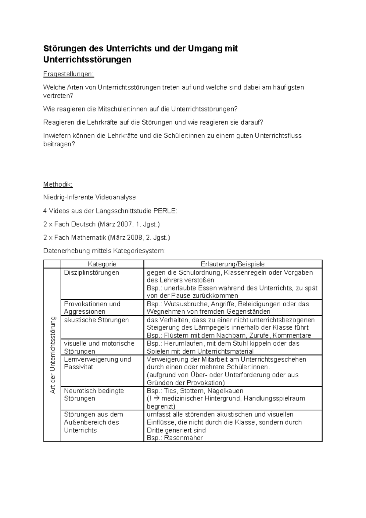 GSP Wissenschaftliches Poster: Umgang mit Unterrichtsstörungen und ...