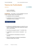 Teoria da Publicidade: Apontamentos do 1ºAno - Comunicação Aplicada