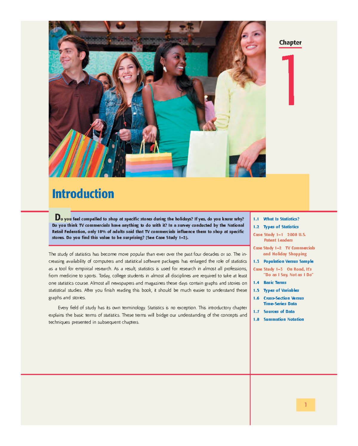 Introduction to Statistics: Concepts and Case Studies (Chapter 1) - Document Preview