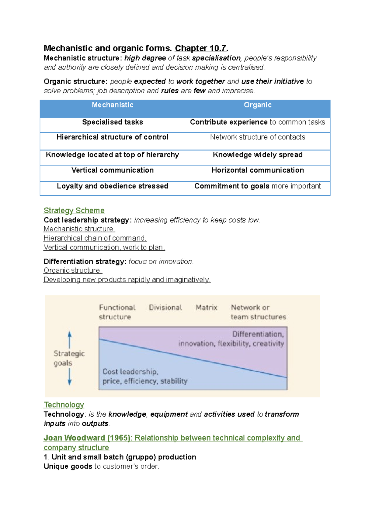 Chapter 10.7: Mechanistic vs. Organic Structures in Organizations ...