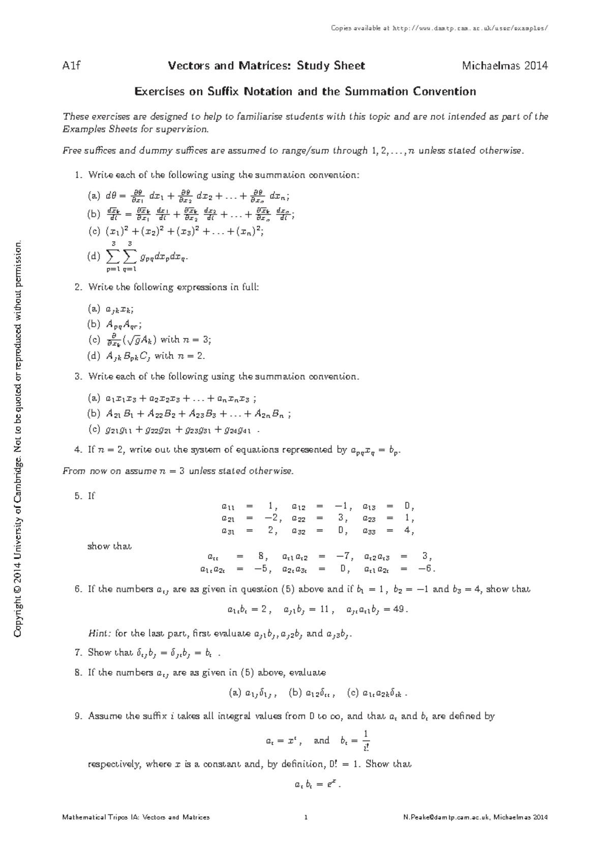 2.8. Vectors QP - A1 - AQA Computer Science A-Level 4.2 Vectors Past ...