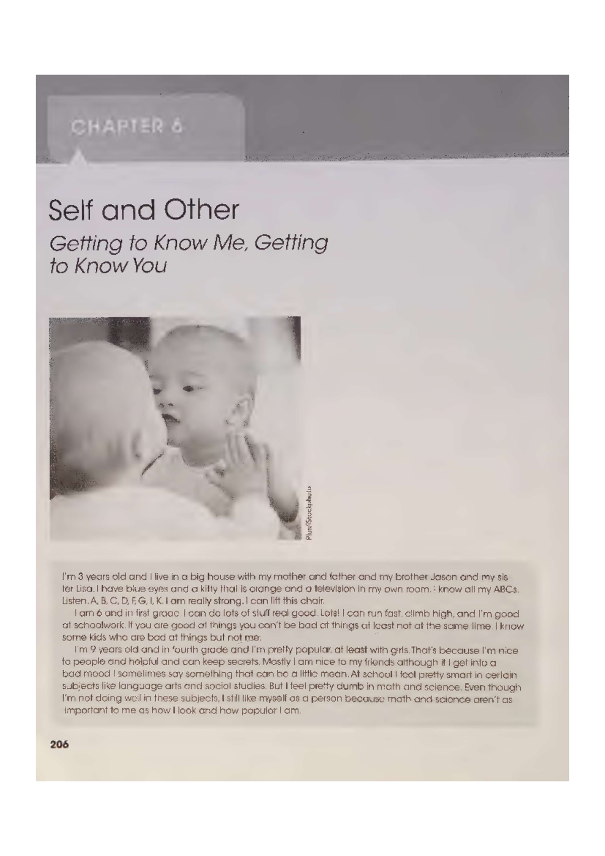 Chap 6 - This is a textbook chapter - CHAPTER 6 Self and Other Getting ...