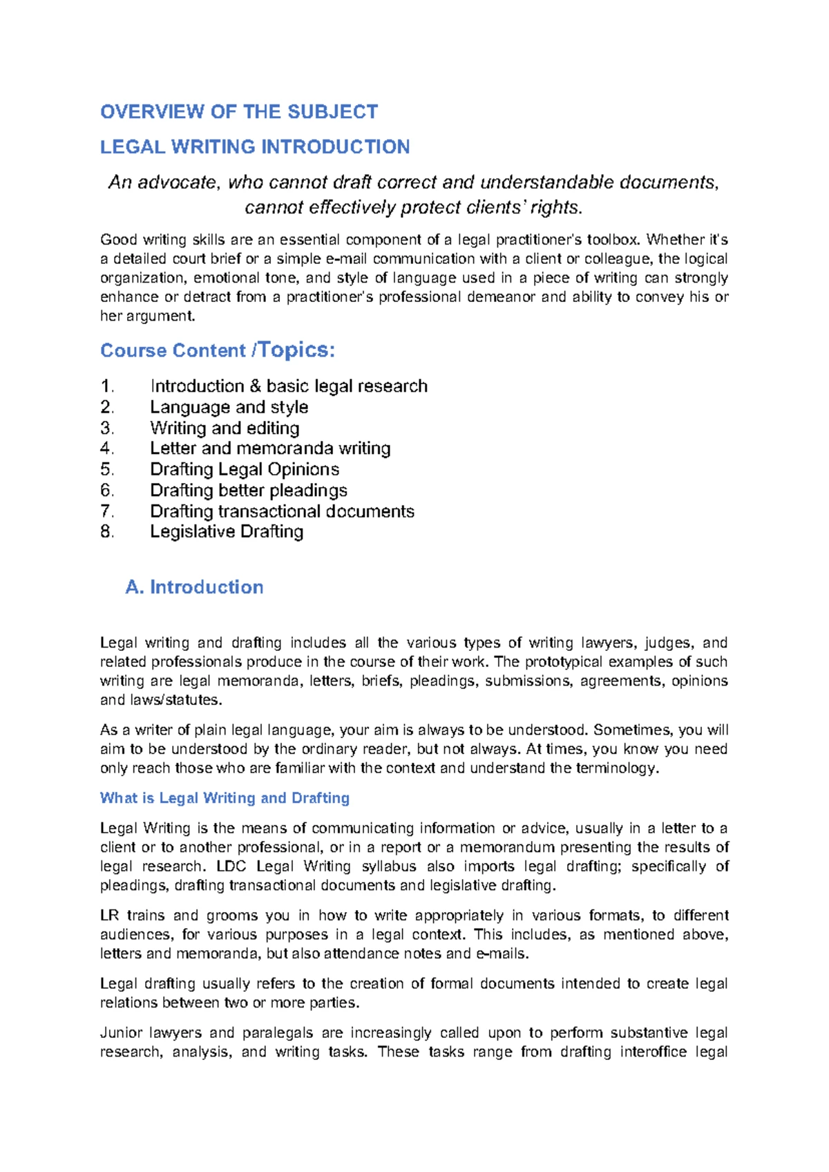 How to Write a Legal Memorandum: A Guide for PG Bar Course 2021 - Studocu