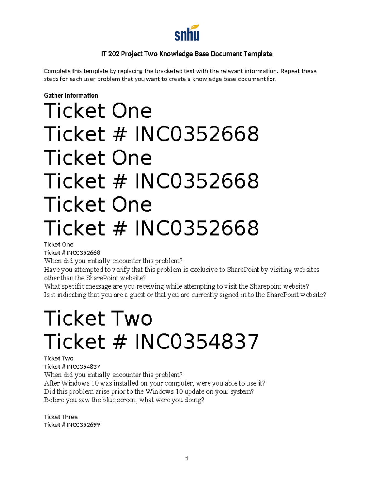 IT 202 Project Two Knowledge Base - Repeat these steps for each user ...