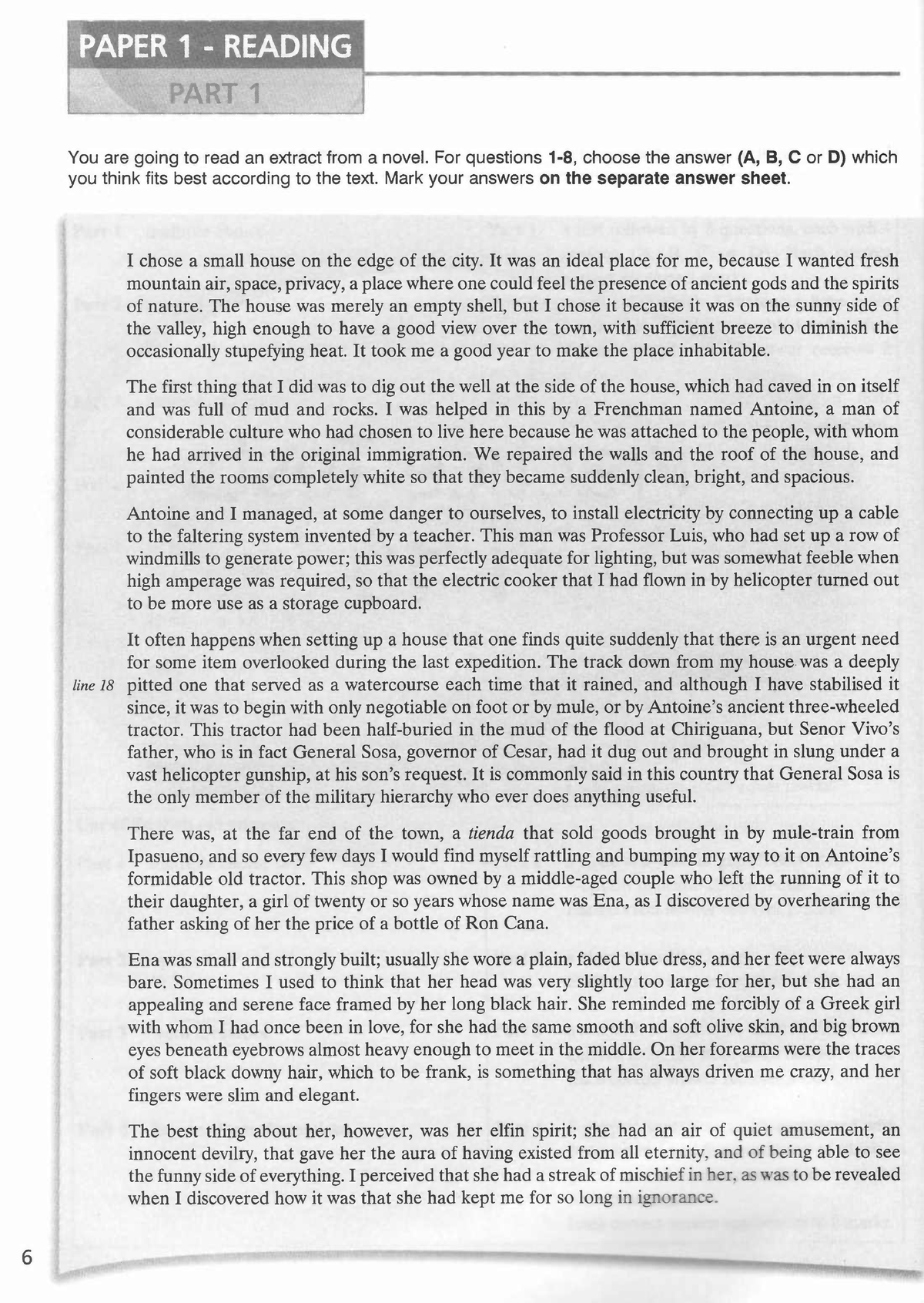 FCE Reading Practice Test 1: Extract Analysis and Questions - Studocu