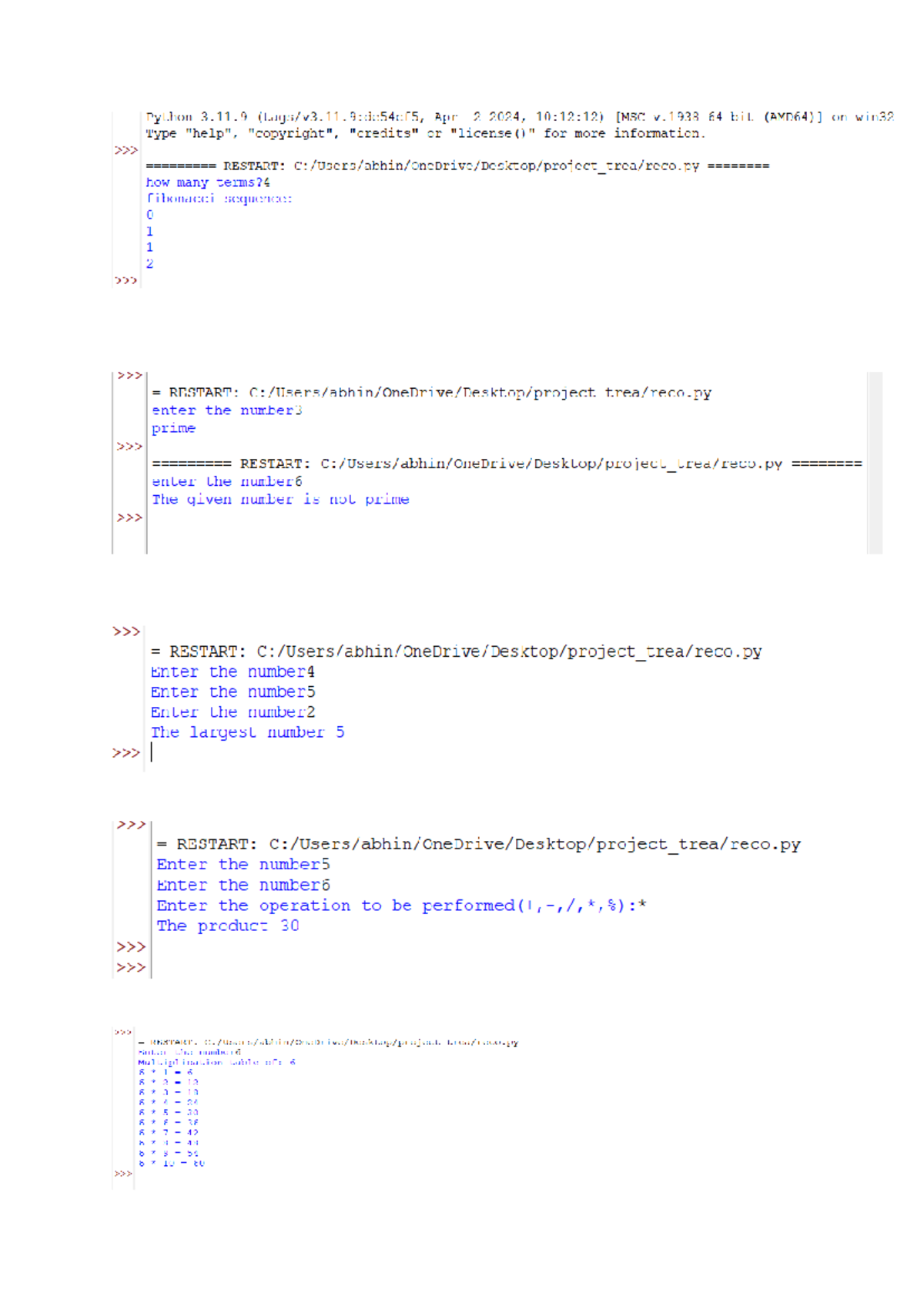 Python 3.11.9 Programming Output Analysis - Studocu