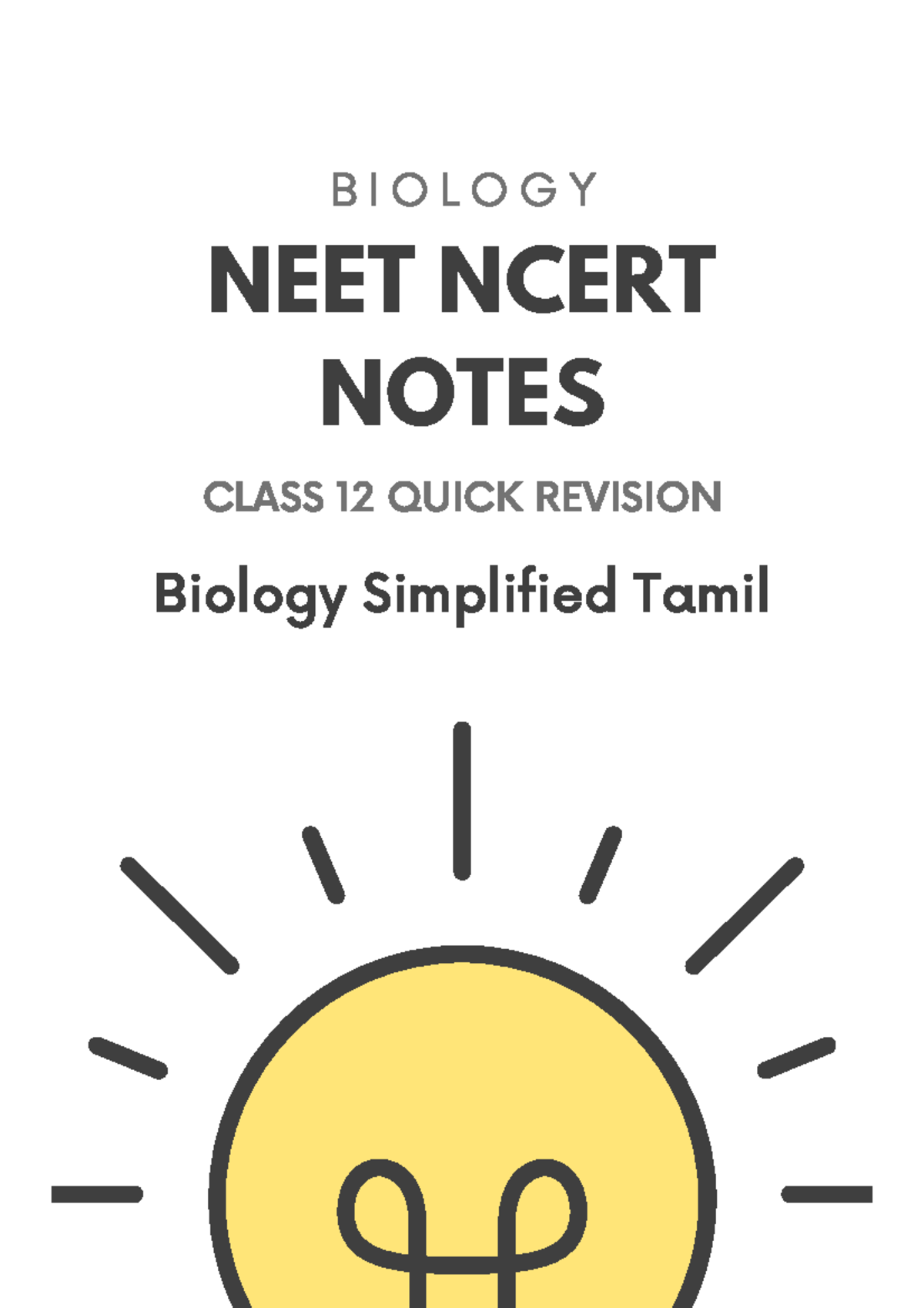 Class 12 Final Exam Notes - Important Points on NCERT Biology - Studocu