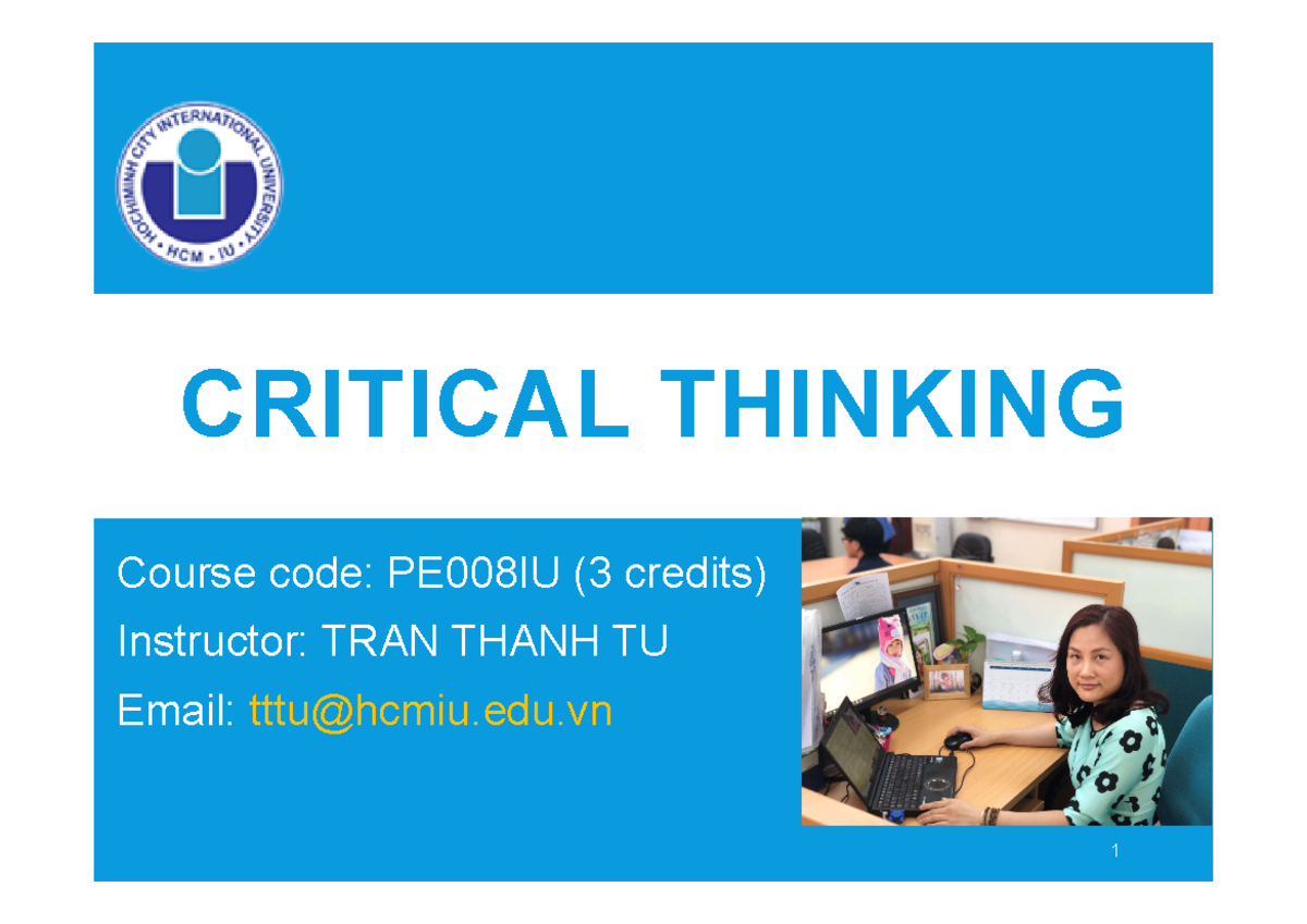 Lecture 6: Understanding Fallacies in Critical Thinking (PE008IU) - Studocu