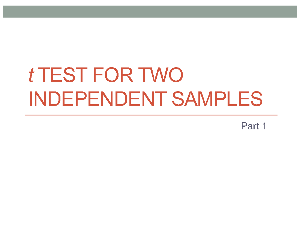 Module 10: Independent Samples T-Test Analysis (F2024 Class) - t TEST ...