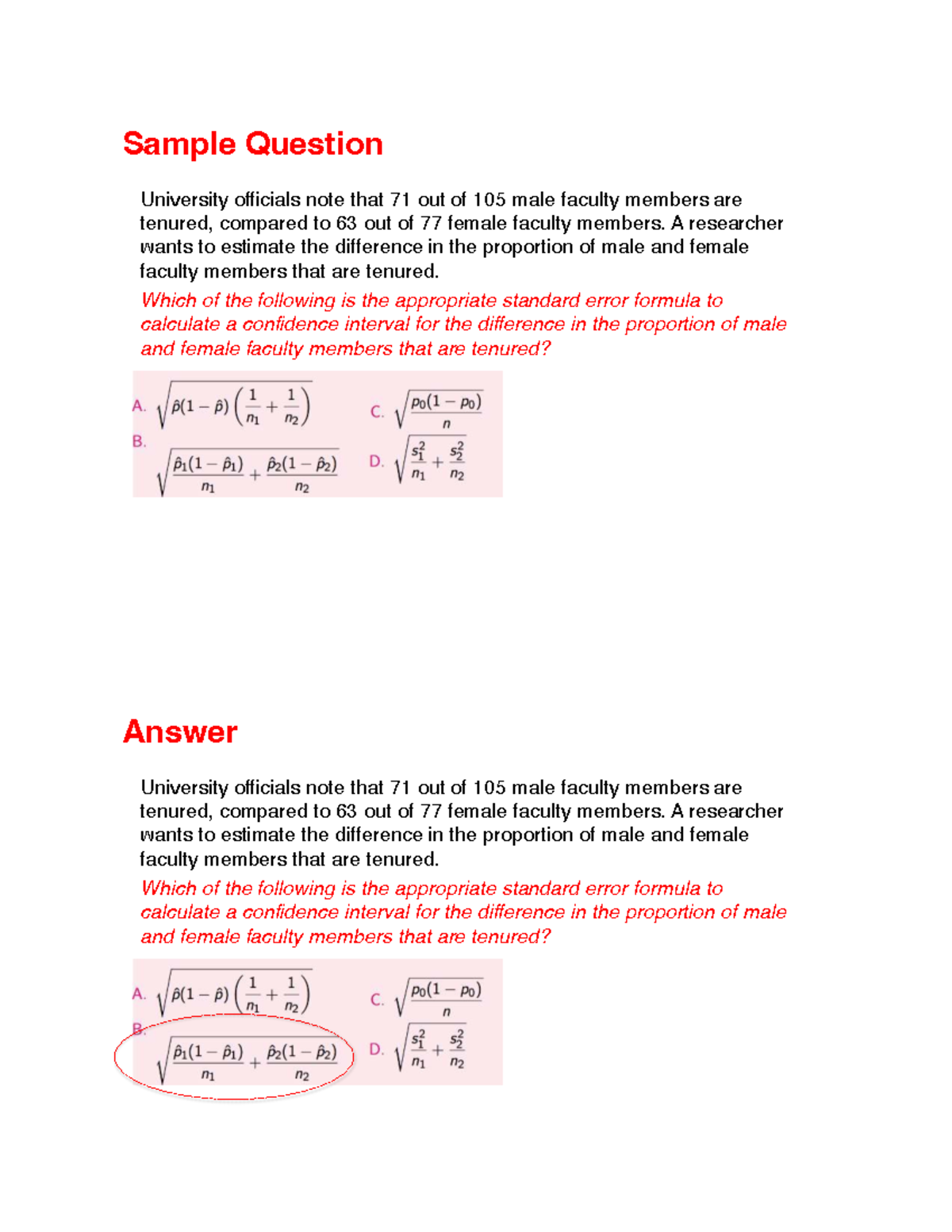 Statistical Inference and Hypothesis Testing Review for Course XX1234 ...