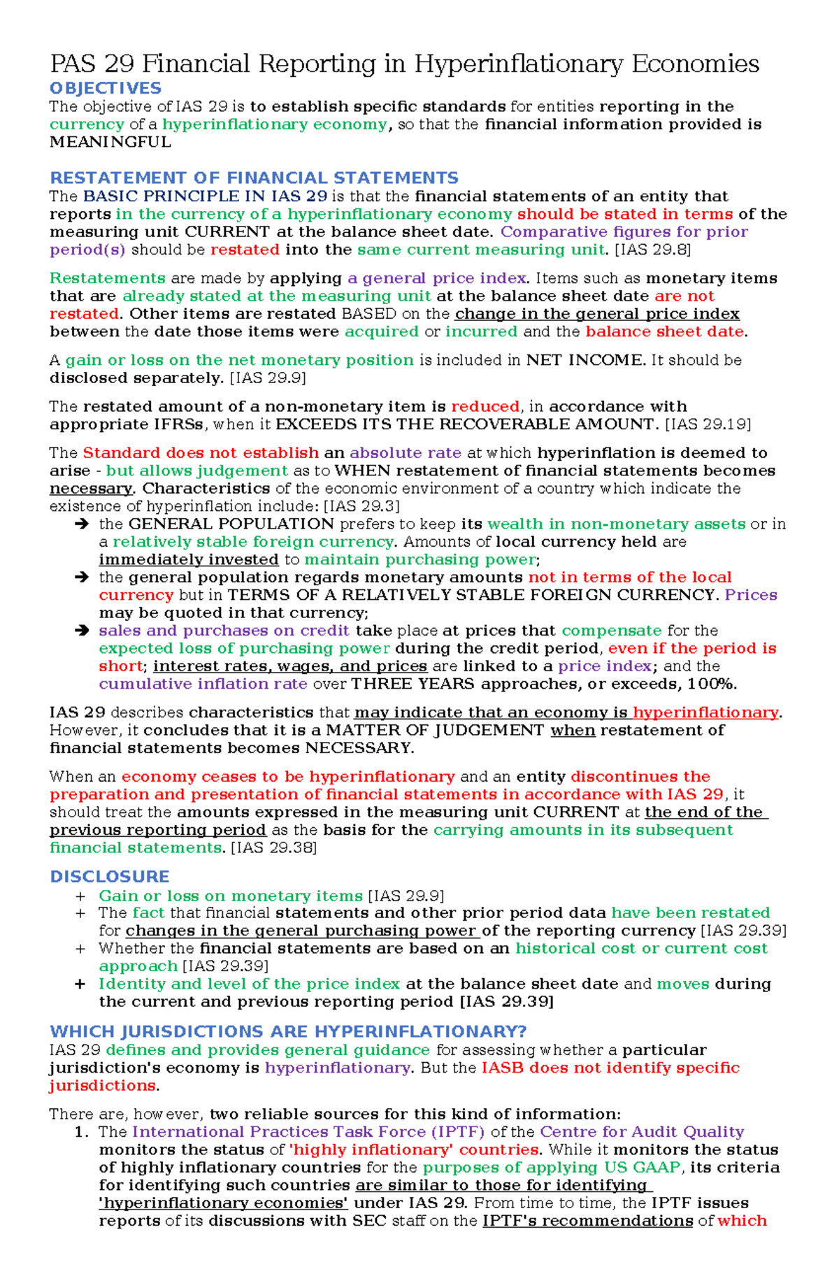 PAS 29: Financial Reporting in Hyperinflationary Economies Explained ...