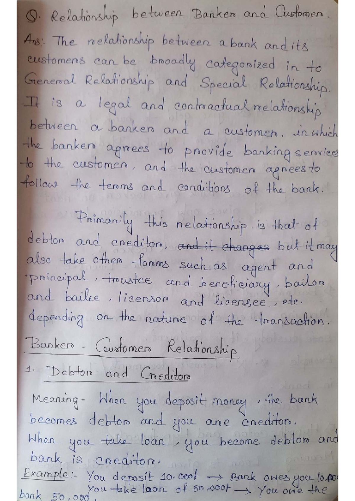 Banker-Customer Relationship: Types & Legal Aspects - Studocu