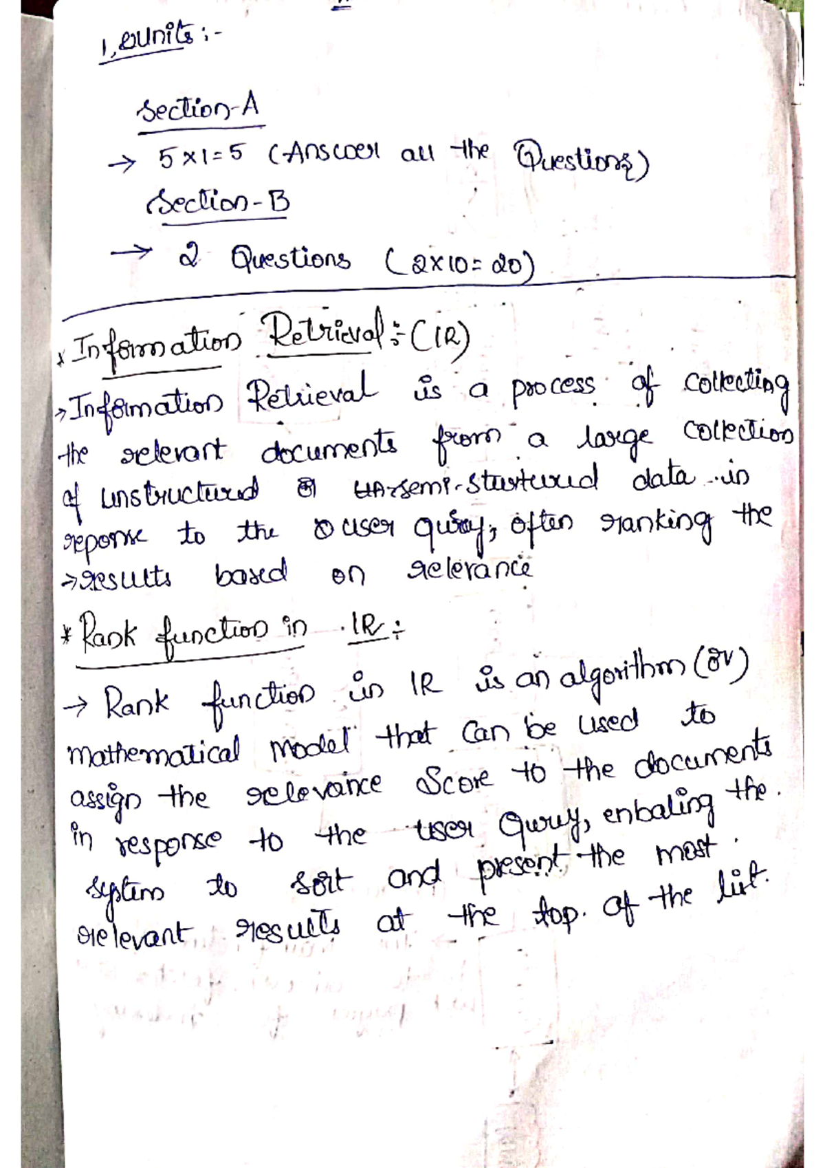 Information Retrieval IR Mid-Paper Study Guide and Overview - Studocu