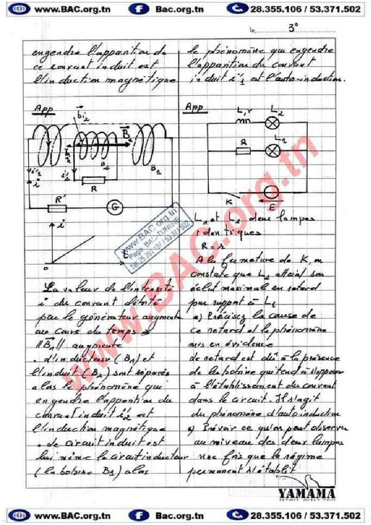 Étude sur l'Autoinduction et la Conduction Magnétique - Bac 28.355.106 ...