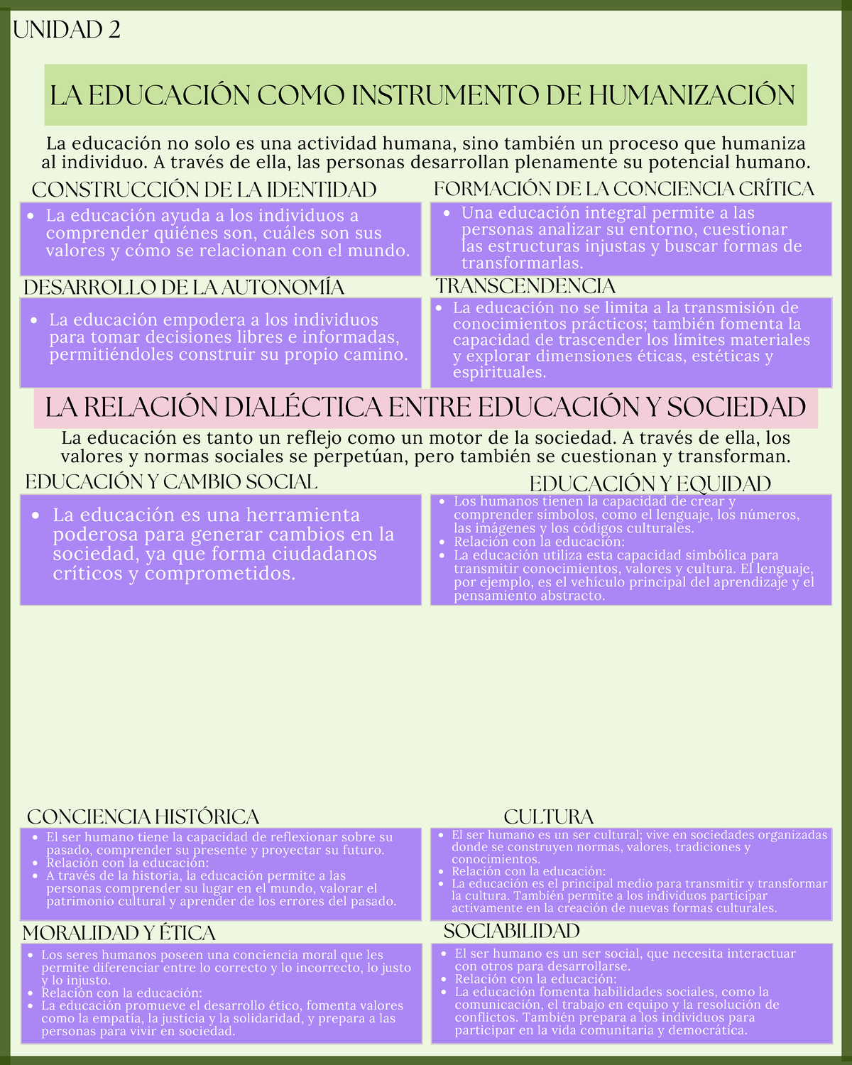 La educación como herramienta de humanización y cambio social - Studocu