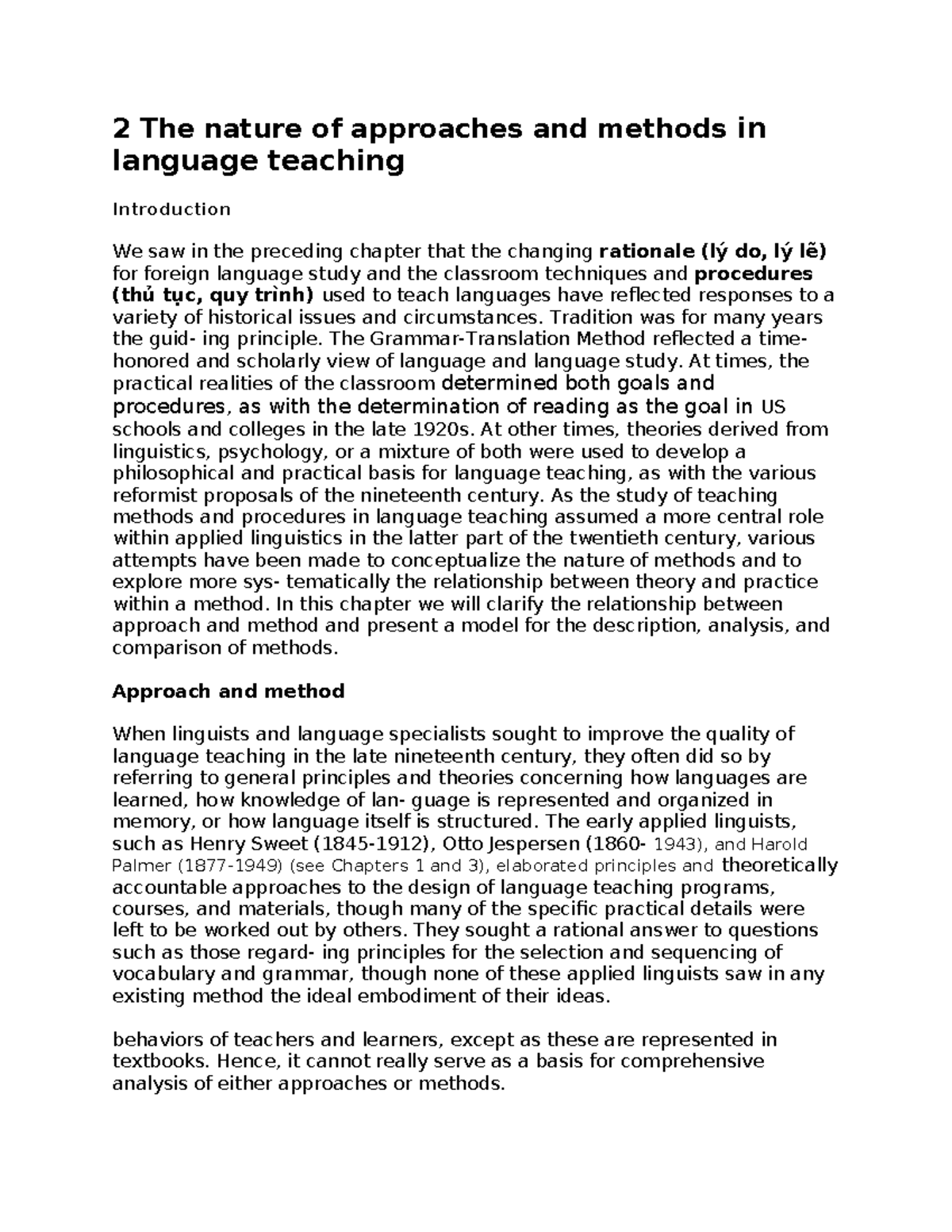 2 The nature of approaches and methods in language teaching - 2 The ...