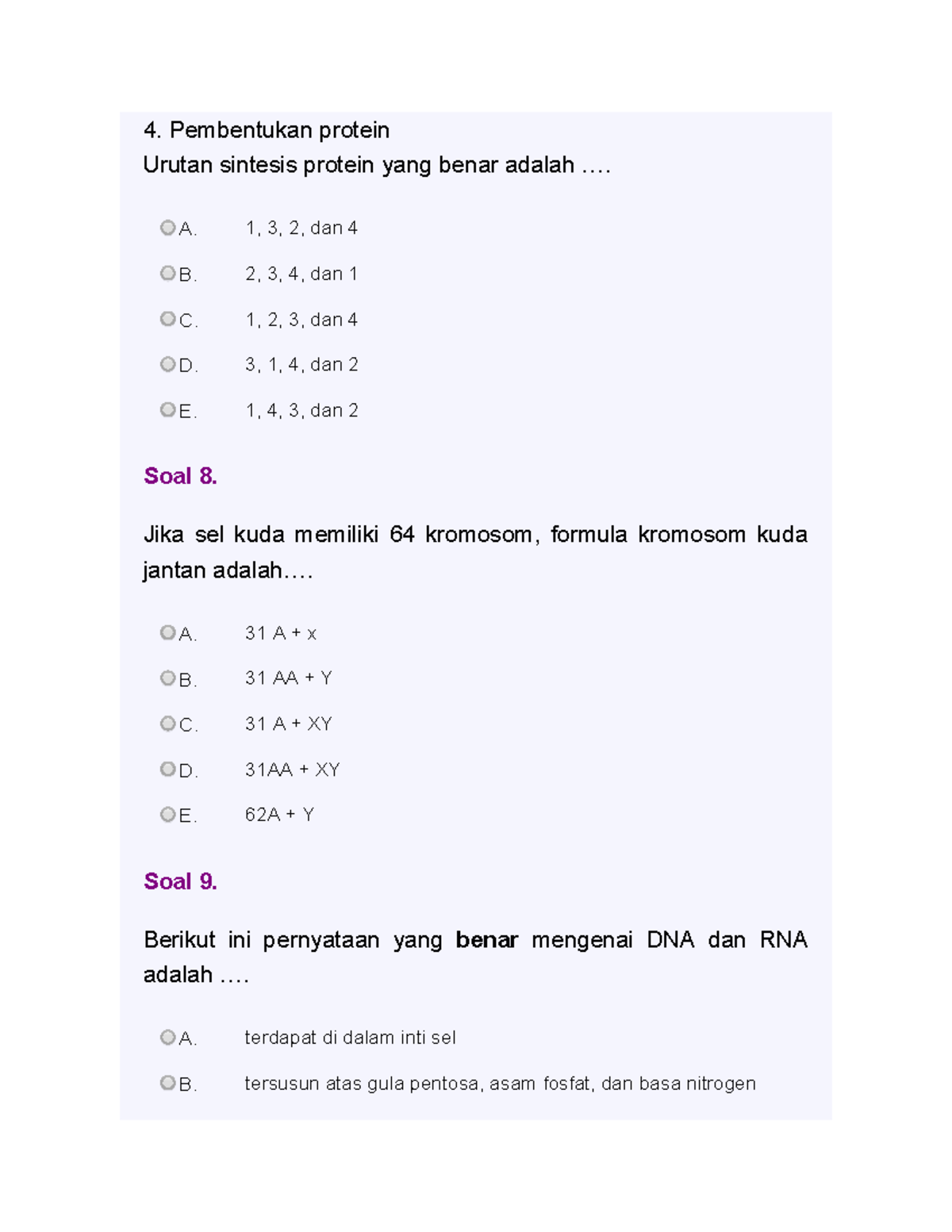 Kelas XII Biologi KD 3 - Sintesis Protein dan Genetik pada Sel - Studocu