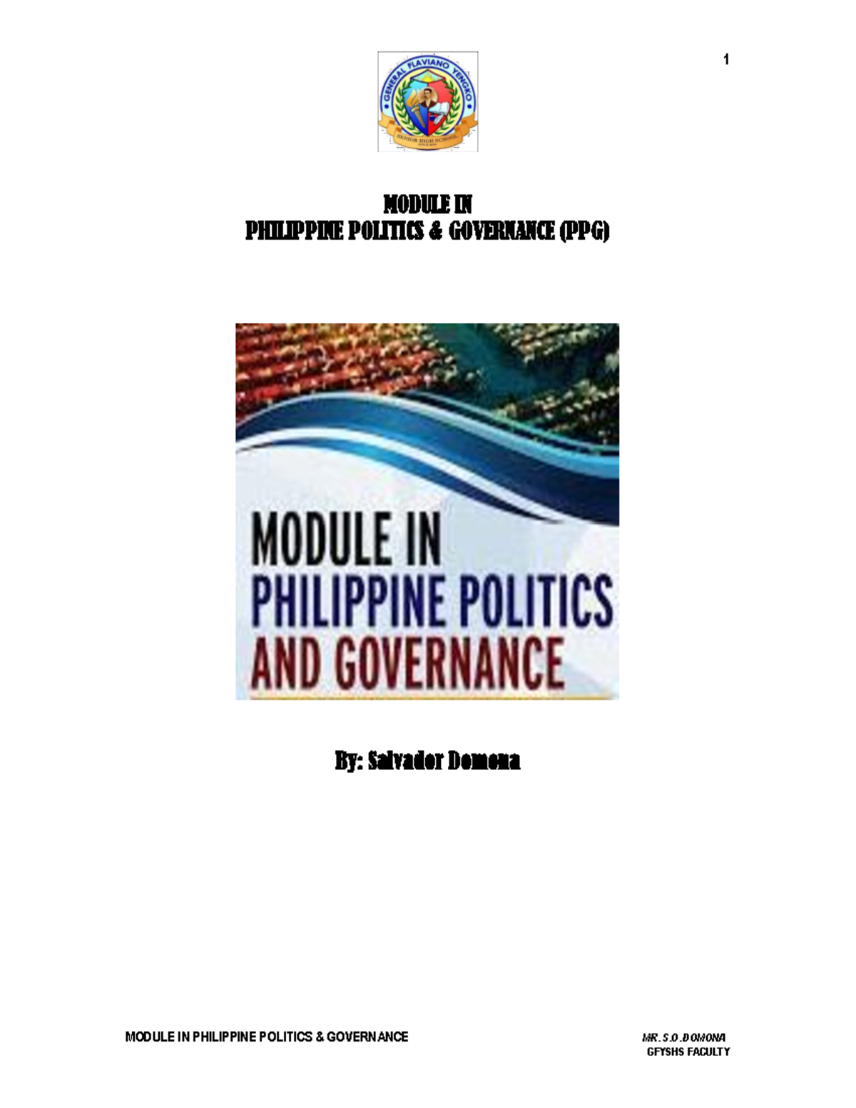 MODULE IN PHILIPPINE POLITICS GOVERNANCE (PPG) - Lesson 2: Political ...