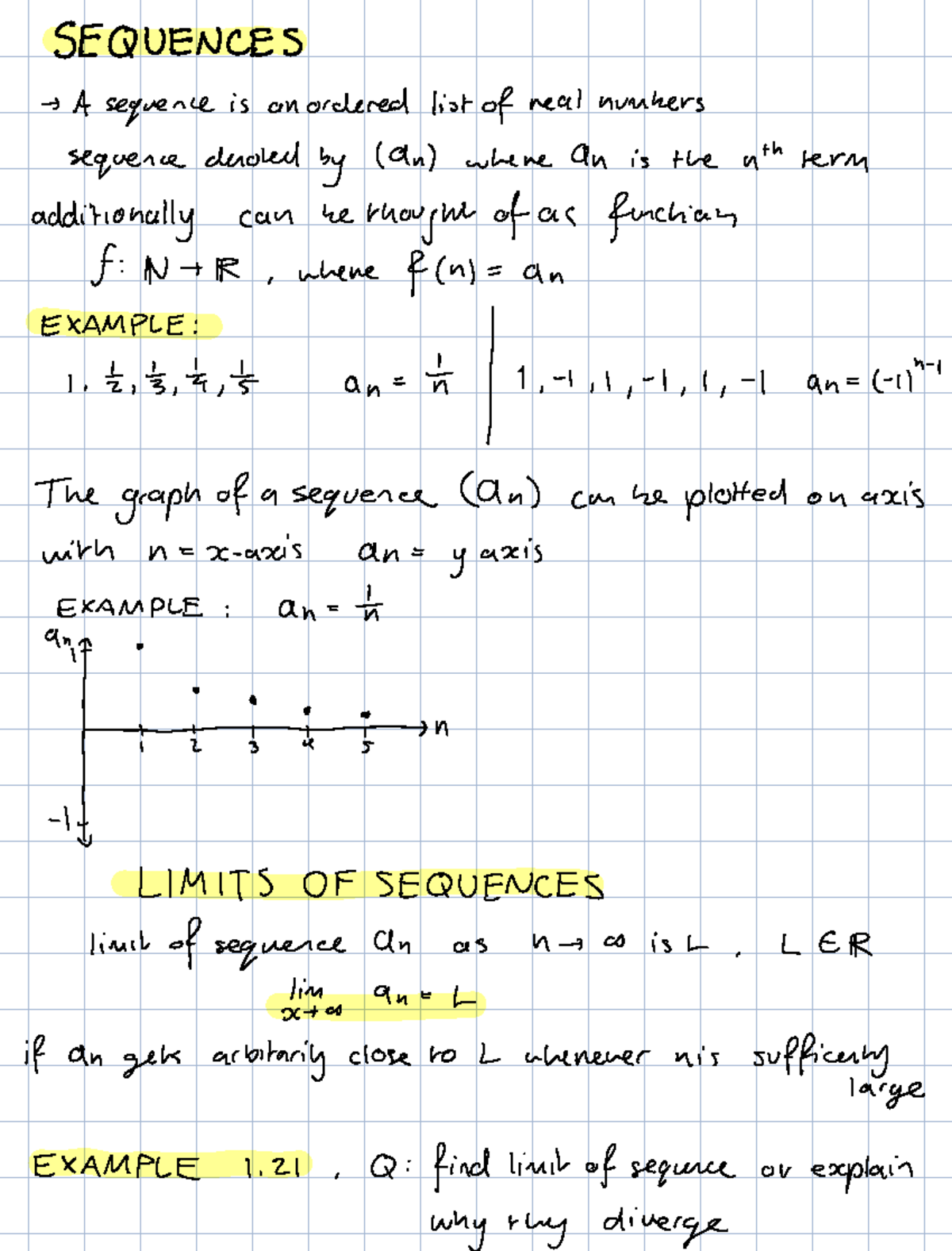 Sequences Notes: Understanding Limits and Convergence in Mathematics ...