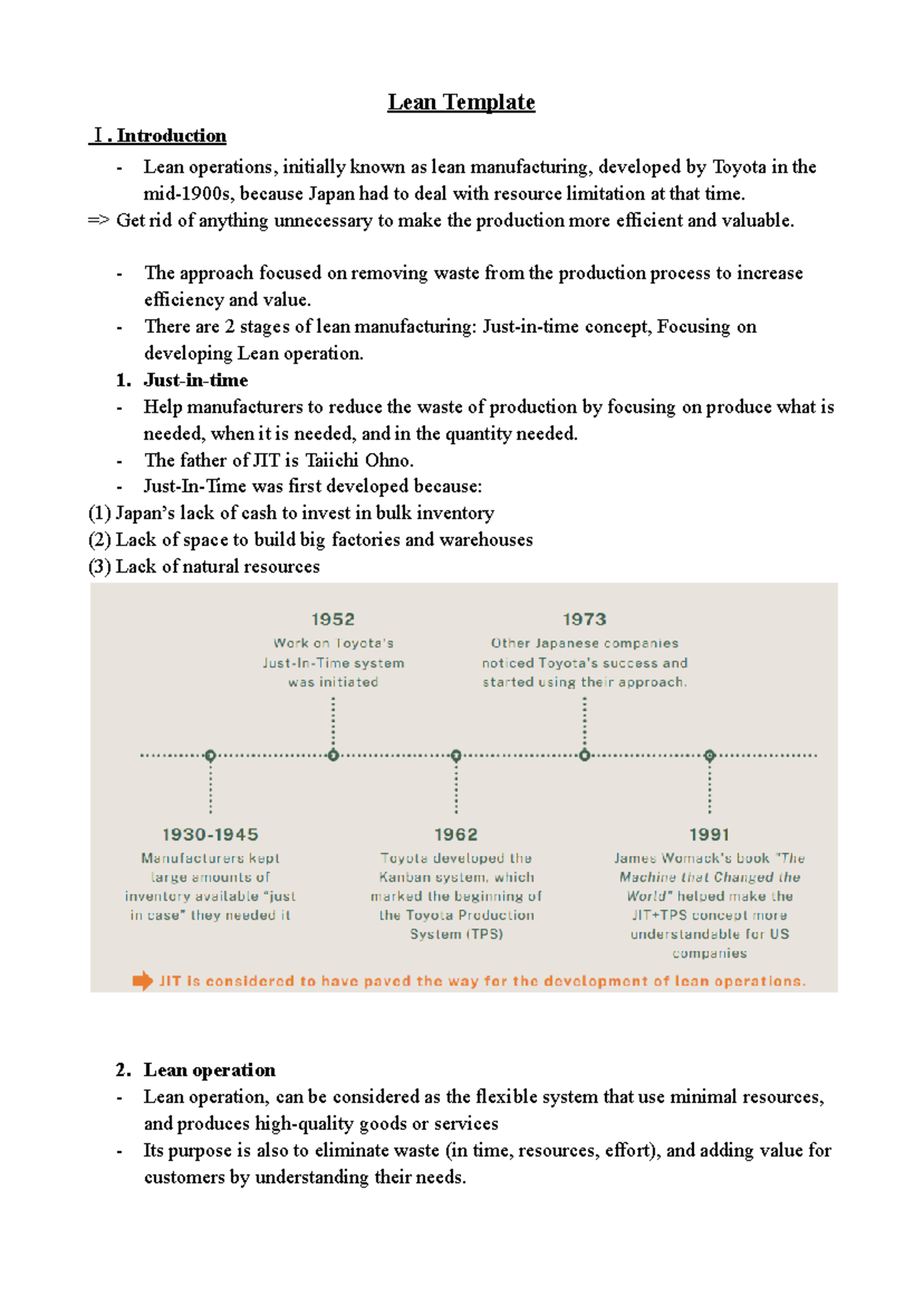 Reflection Buổi 4 - dssd - Lean Template I. Introduction - Lean ...