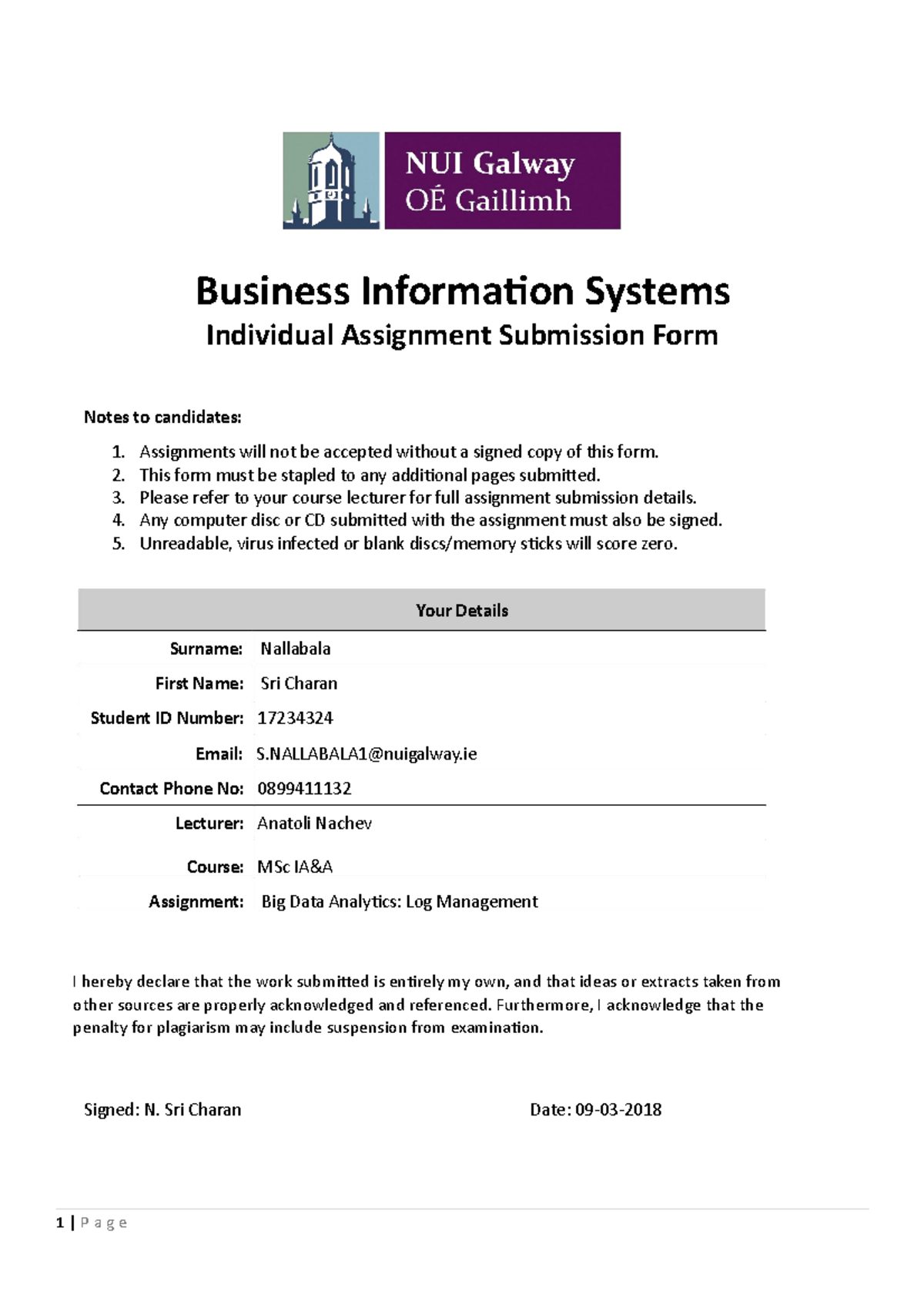 MSc IA&A Big Data Assignment: Analyzing Log Management Techniques - Studocu