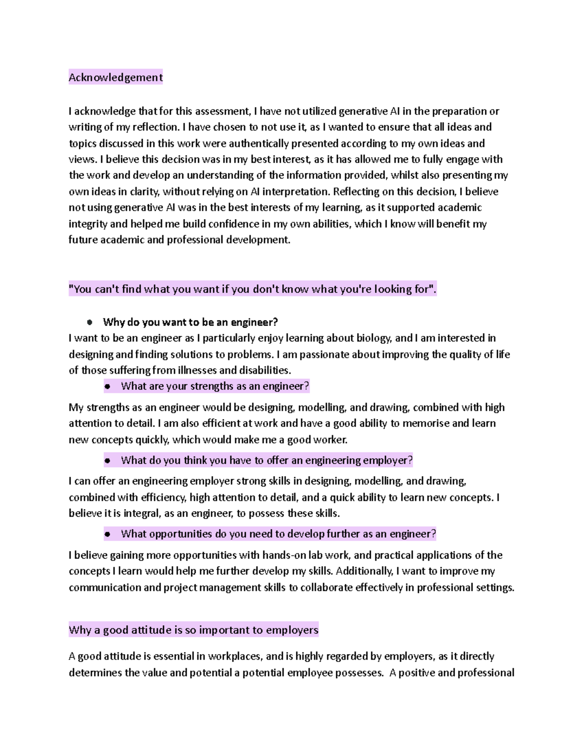 Reflection on Academic Integrity and Group Work Ethics - AT1 - Studocu