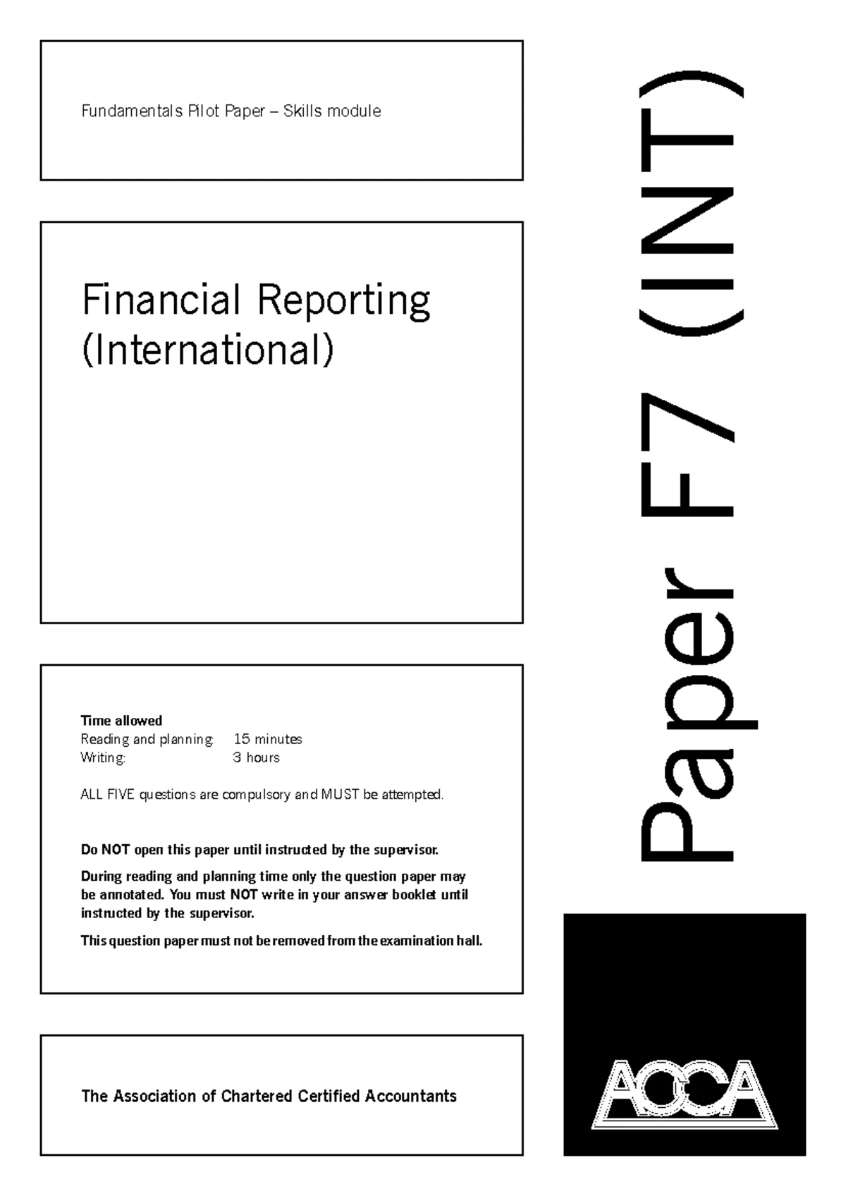 ACCA Paper F 7 Financial Reporting F7FR(Int)SOverview d08 - FINANCIAL ...