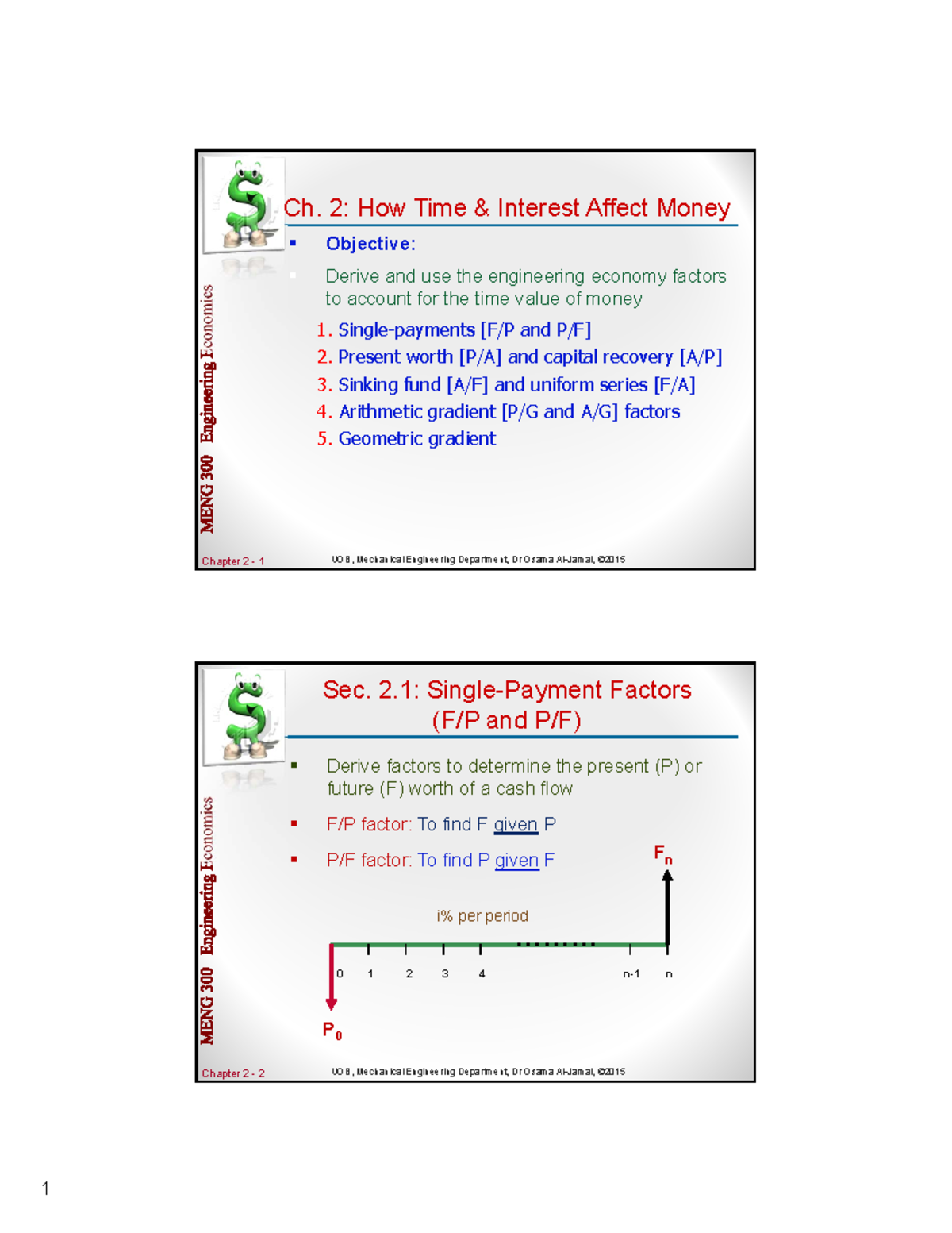 Chapter 2 - Time Value of Money in Engineering Economy (ENG 101) - Studocu