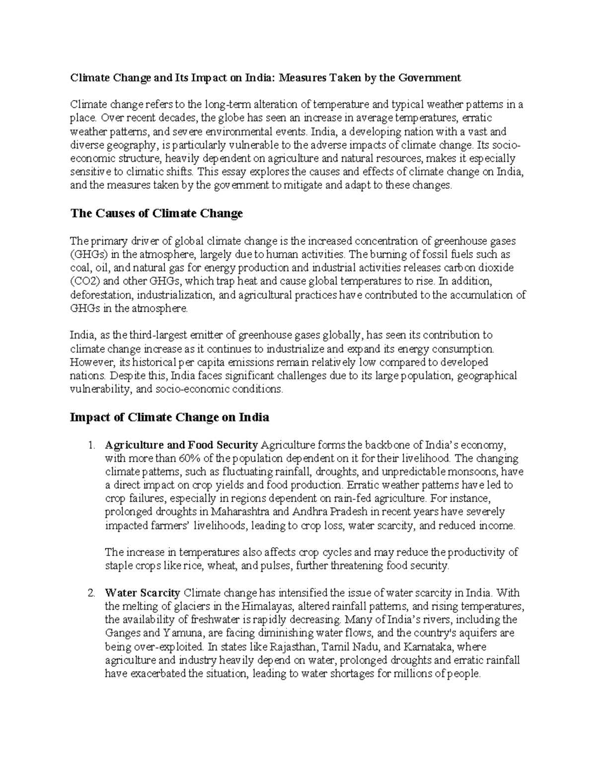 Climate Change in India: Impact, Government Measures & Solutions ...