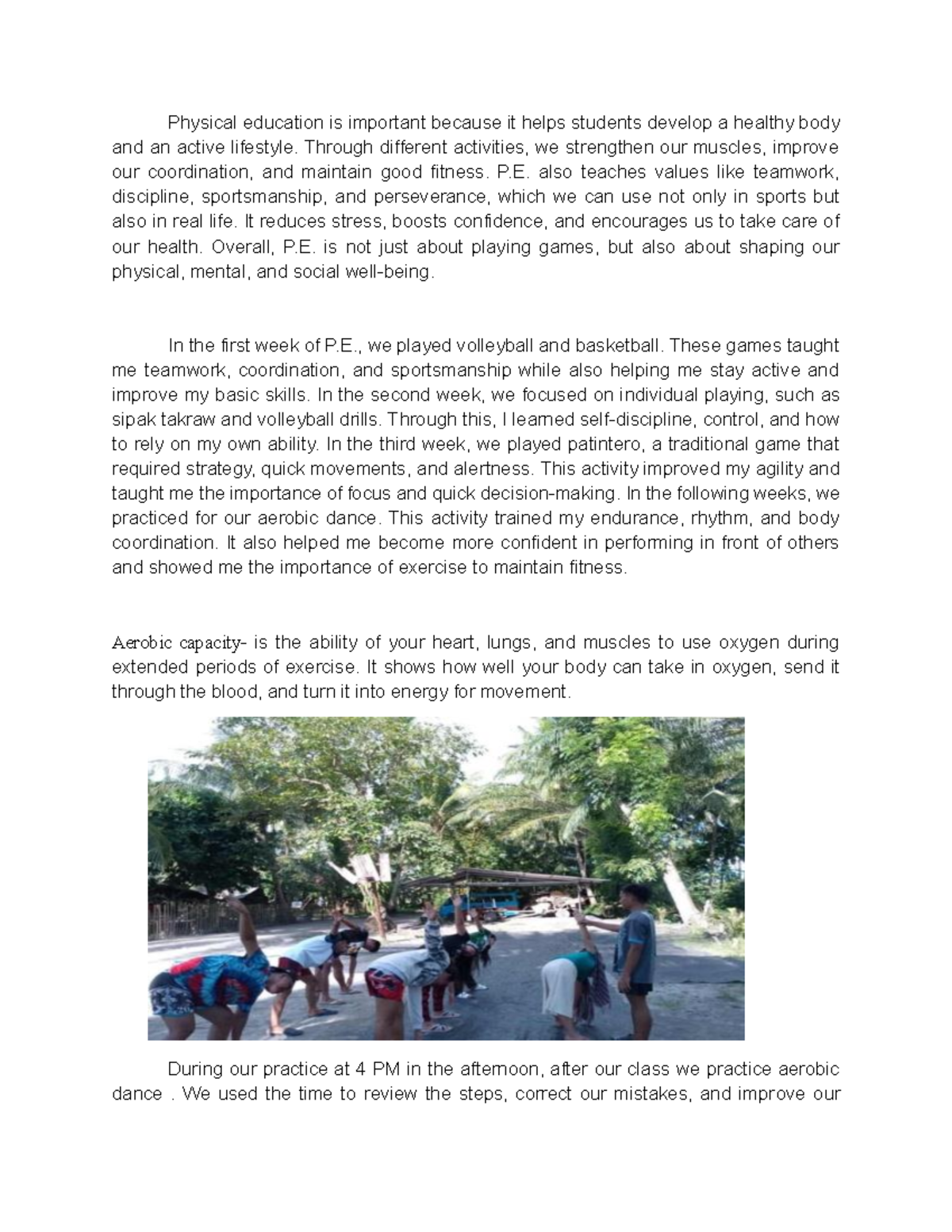 P.E. 101: Importance of Physical Education in Student Development - Studocu