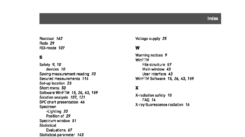 WinFTM Software Index & User Guide: Key Features & Safety Tips - Studocu