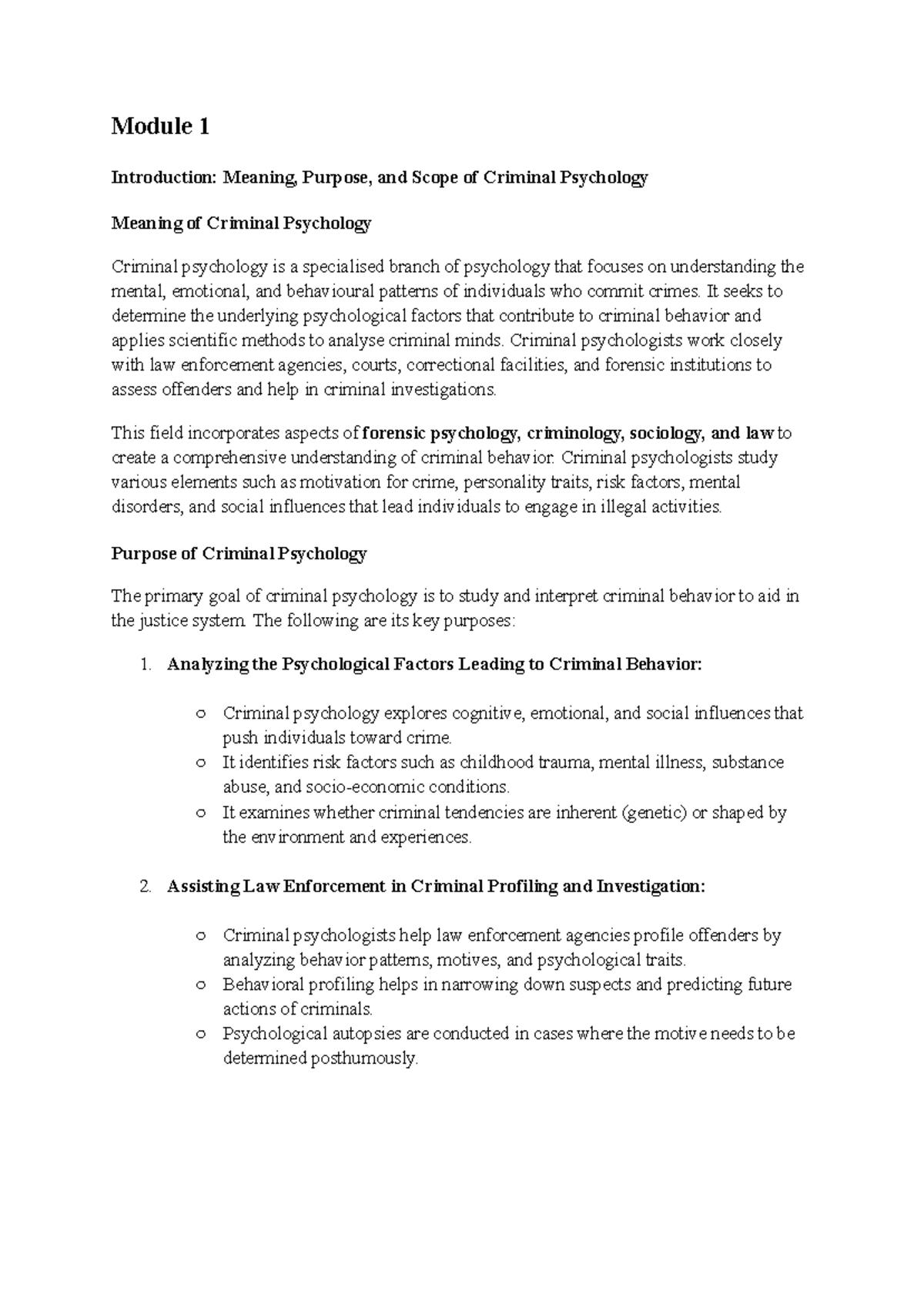 Criminal Psy 101: Understanding Criminal Behavior & Legal ...