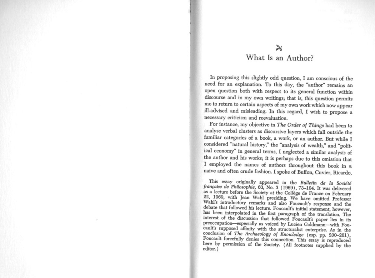 What Is an Author? - Semester 2 Lecture Notes - Studocu