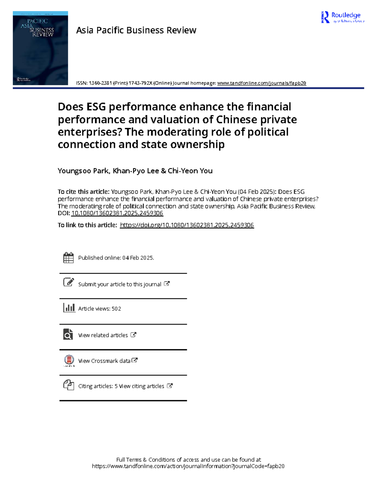 ESG Performance and Financial Valuation of Chinese Private Firms: The ...