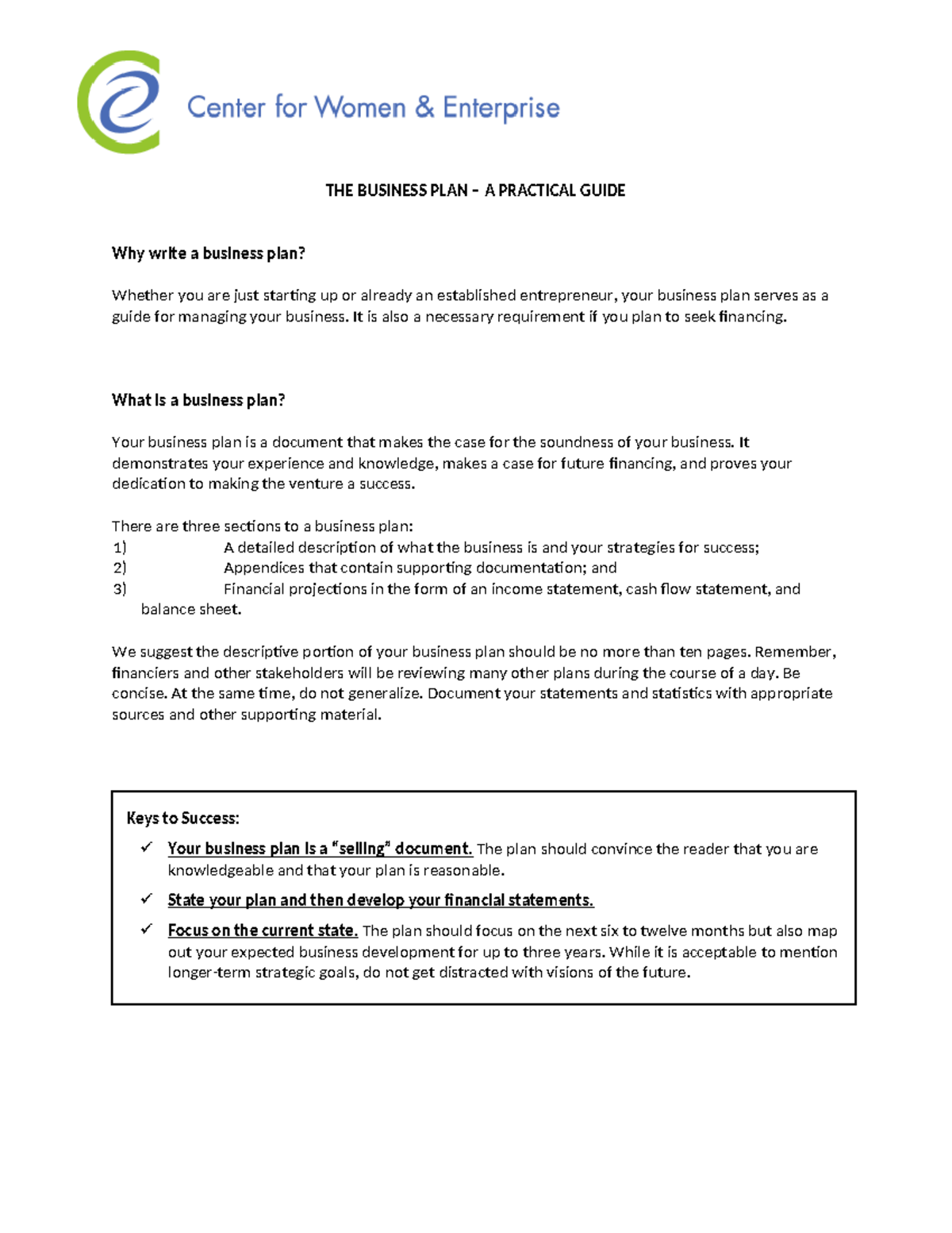 Business Plan Template: A Practical Guide for Entrepreneurs - Studocu