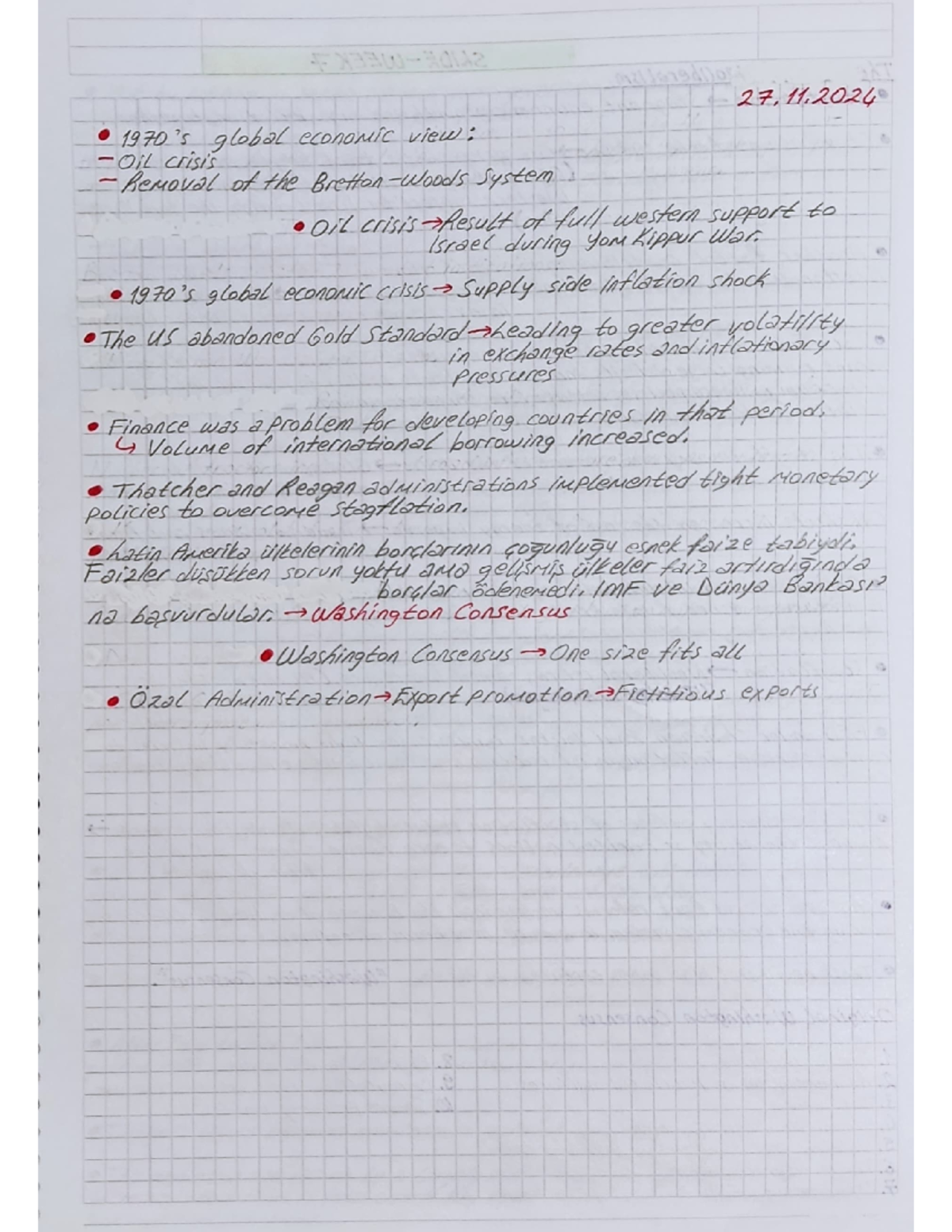 Turkish Economy Final Exam Notes: Key Events & Economic Policies (2024 ...