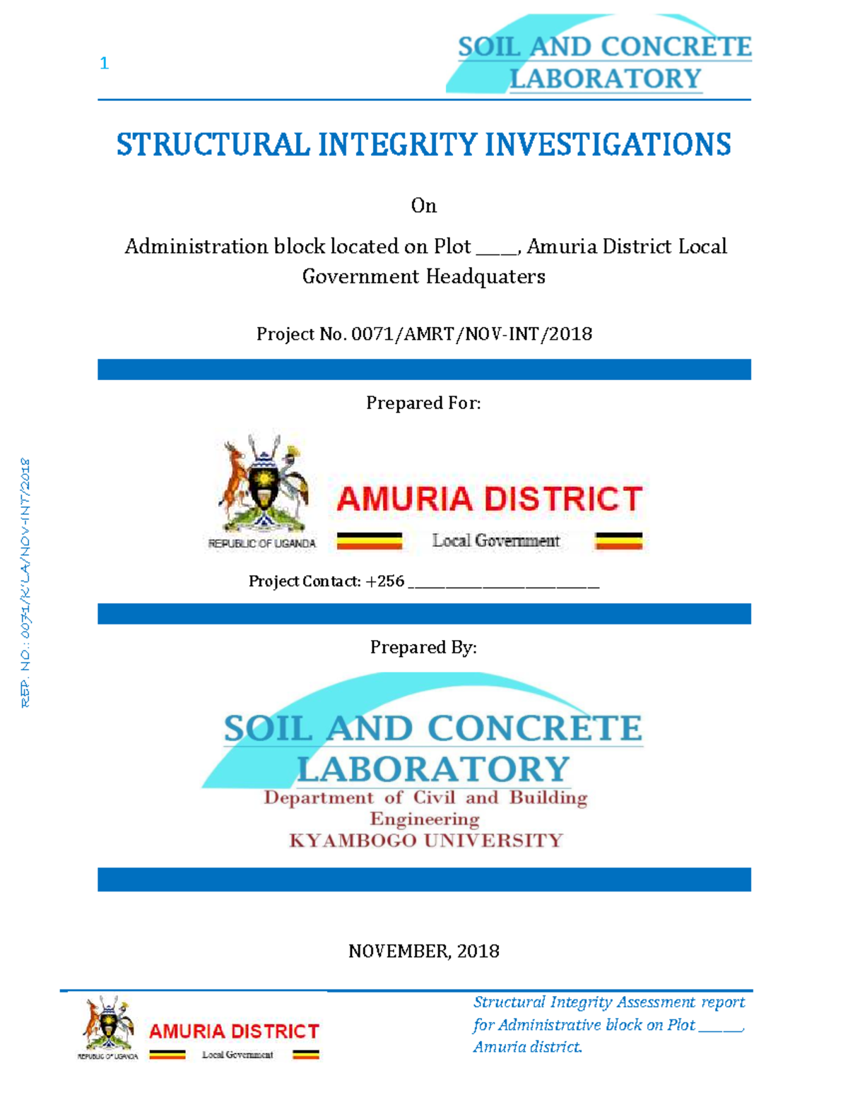 Structural Integrity Assessment Report for Council Chambers - REP. NO ...