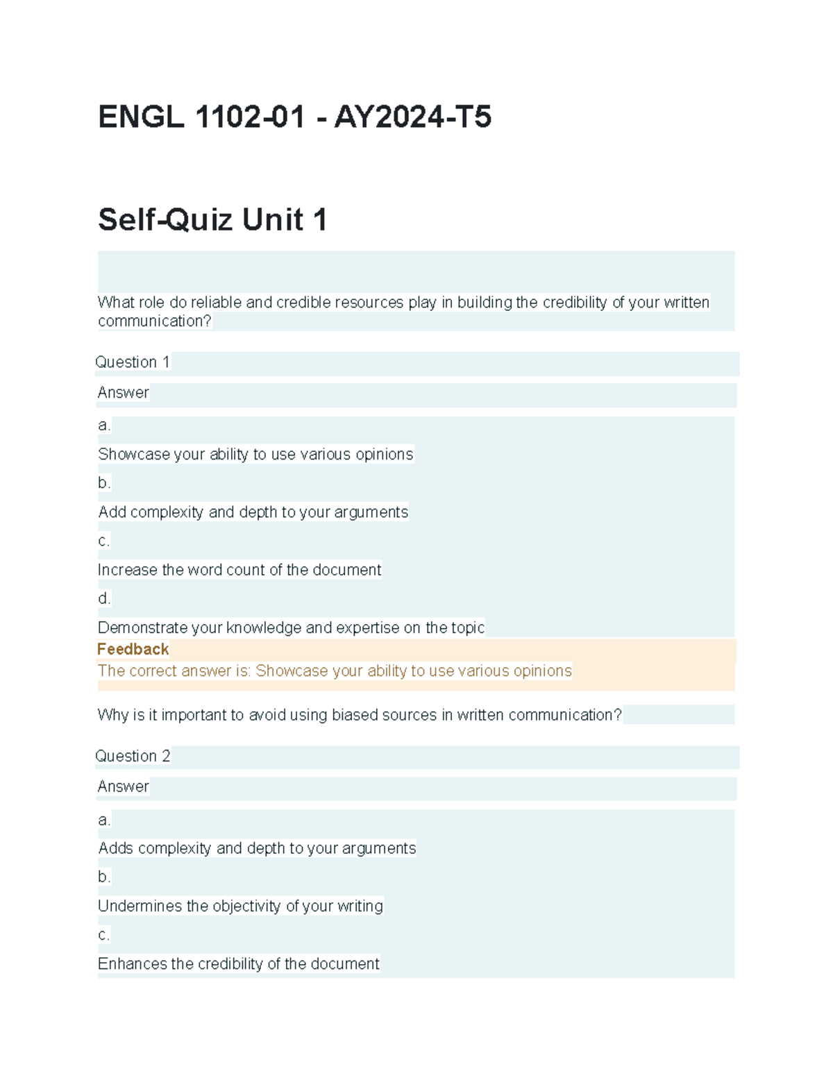 Self Quiz Unit 1 Engl 1102 01 Engl 1102 01 Ay2024 T Self Quiz Unit Self Quiz Unit 1 Engl 1102 01 Engl 1102 01 Ay2024 T Self Quiz Unit