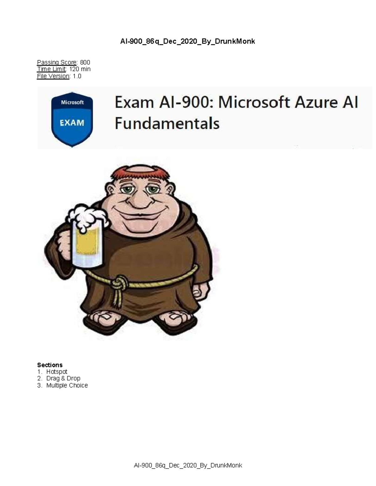 Microsoft Exam Ai 900 Microsoft Azure Ai Fundamentals Version 1 - AI ...