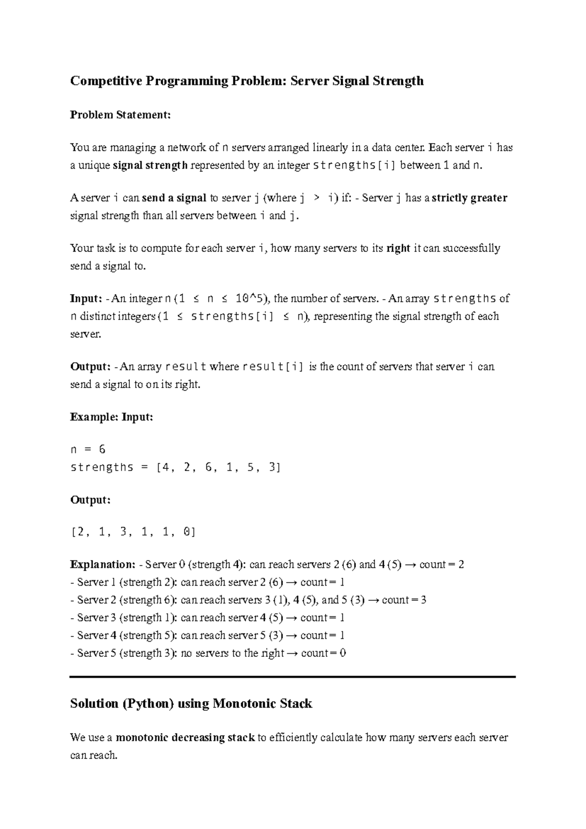 Competitive Programming Assignment: Server Signal Strength Problem ...