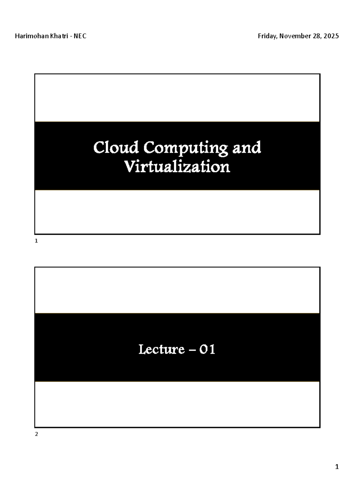 Cloud Computing and Virtualization: Chapter 1 Overview - Studocu