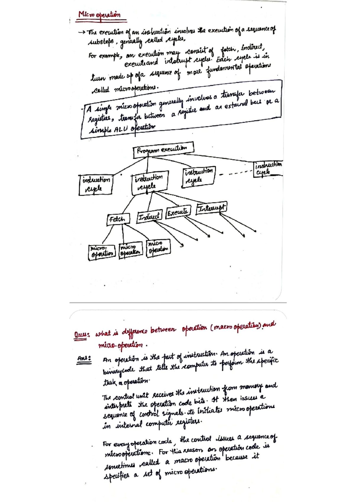 COA unit 3 - Coa notes of unit3 - Micro operation The execution of an ...