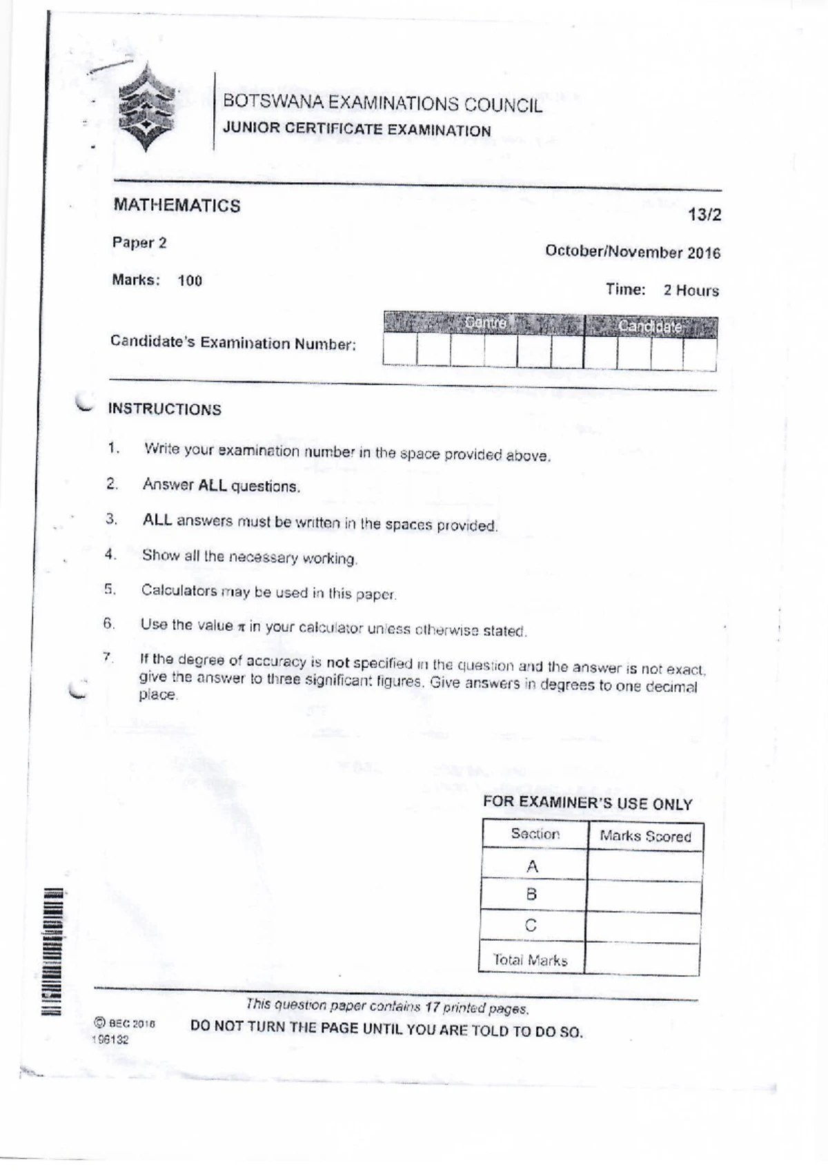 JCE Science Revision Booklet - Copy-2 - JCE SCIENCE REVISION BOOKLET ...