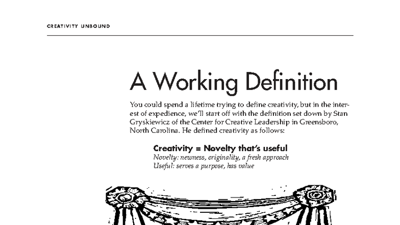 Creativity Unbound: A Working Definition of Creativity - Studocu