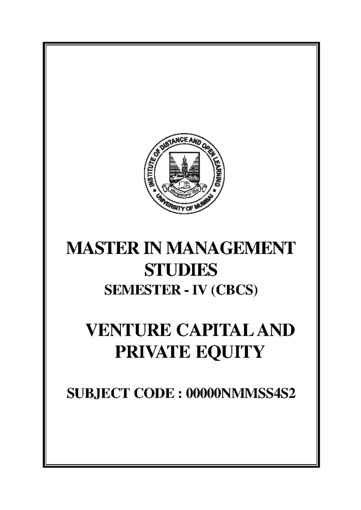 Venture Capital & Private Equity Notes - Course 00000NMMSS4S - Studocu
