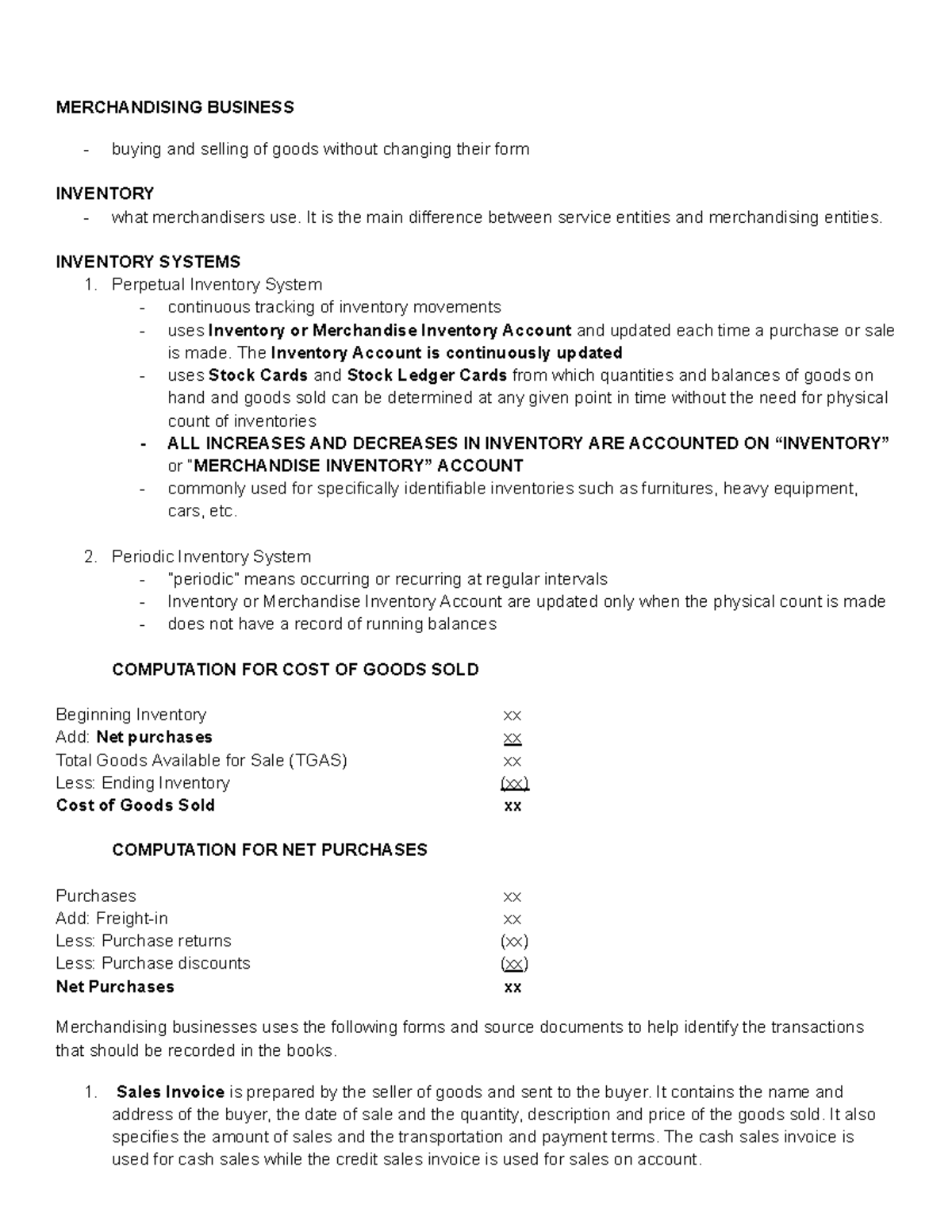 MERCH 101: Comprehensive Review of Inventory Systems and Transactions ...