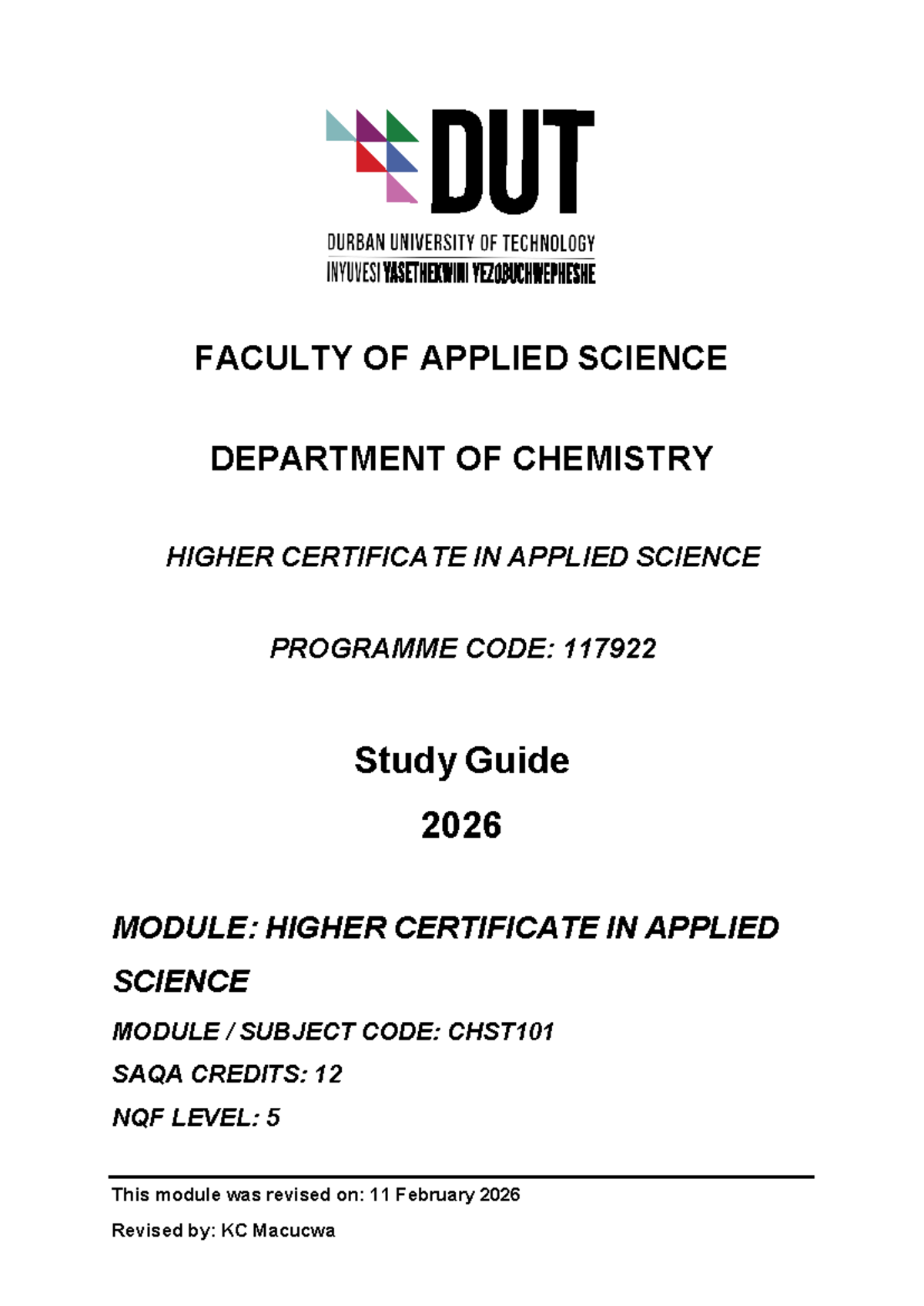 CHST101 Study Guide 2026: Chemistry Principles & Practices - Studocu