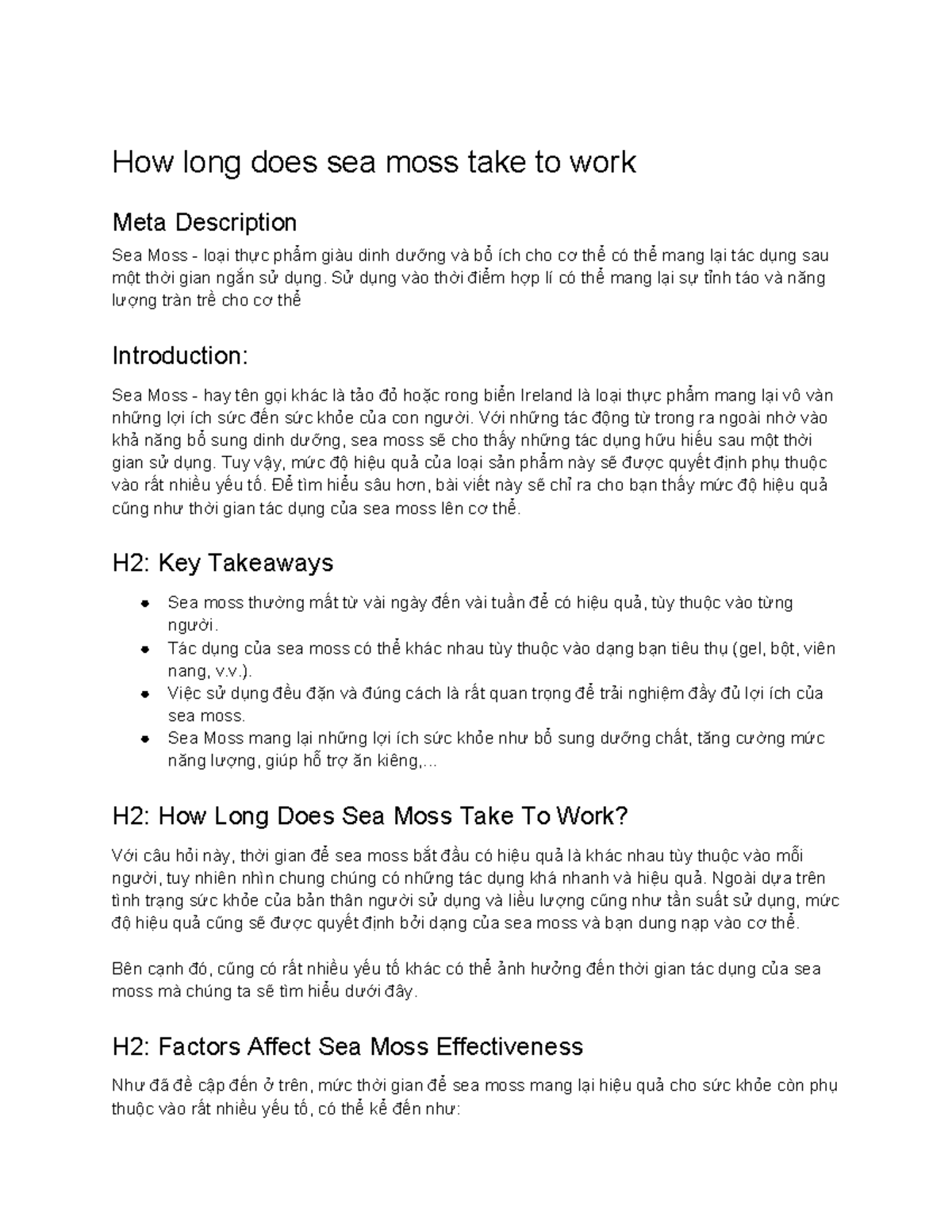 Lợi ích Sea Moss Gel