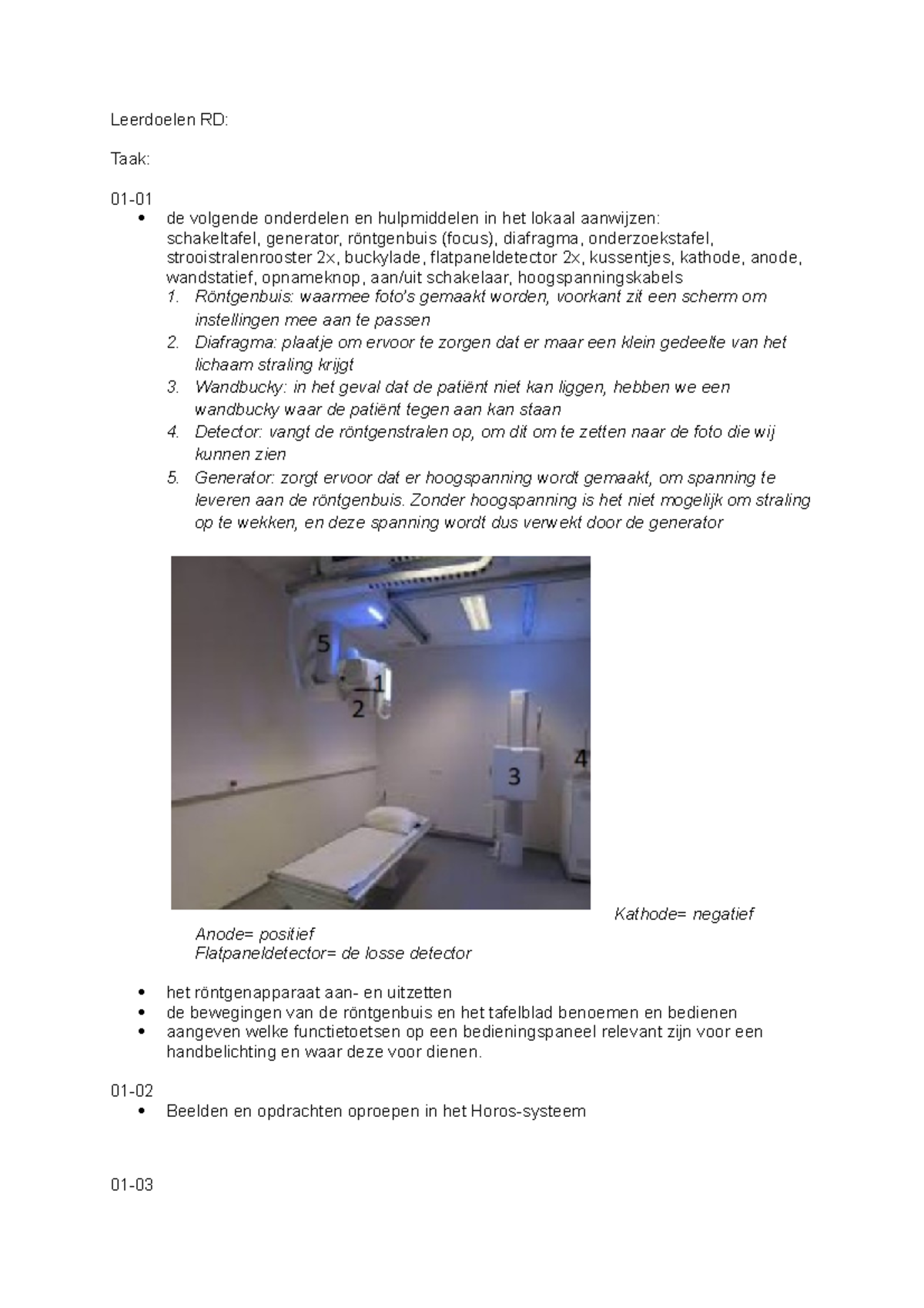 Uitgewerkte Leerdoelen Radiologie Jaar 1 Periode 1: Toepassing en ...